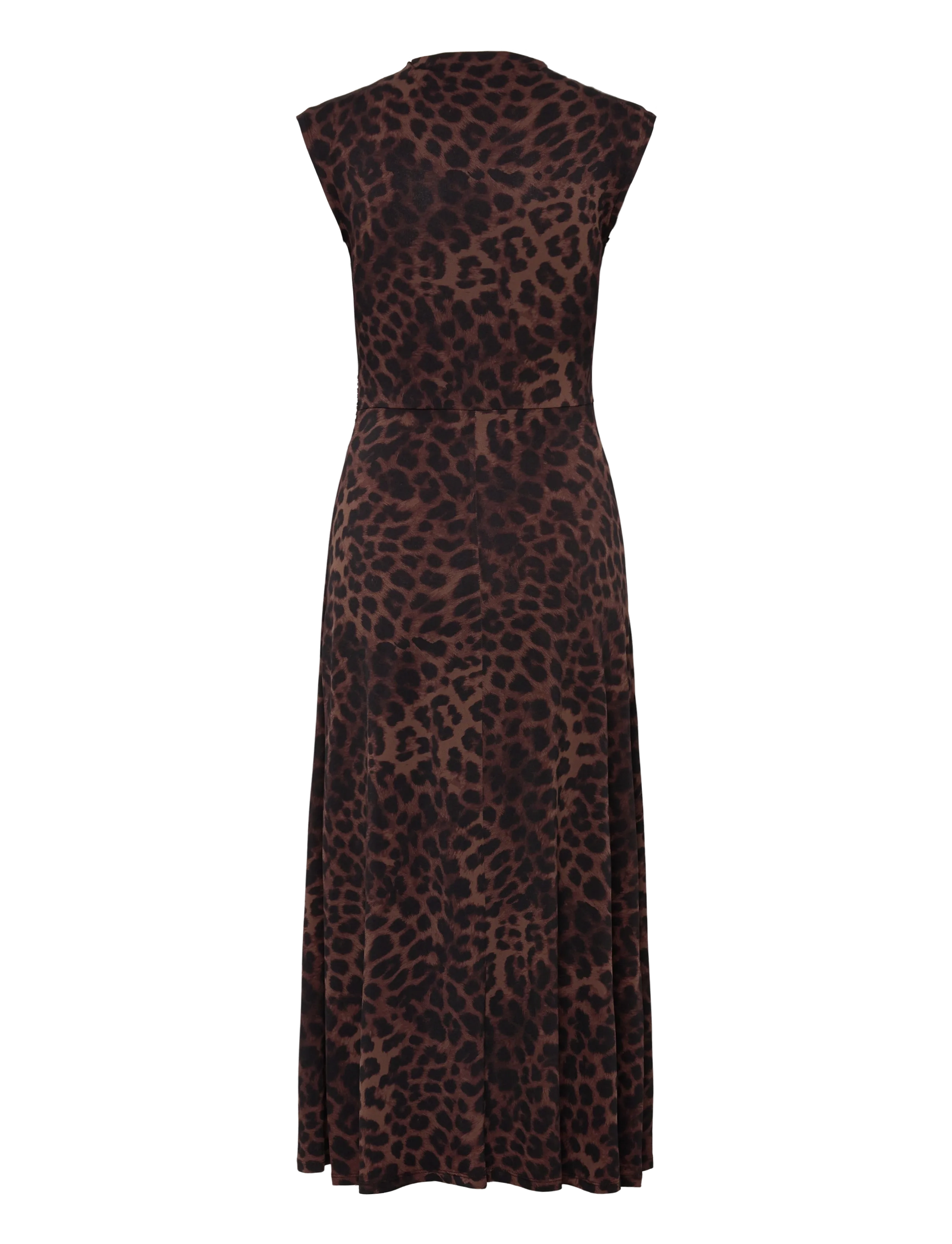 Mango - Leopard-print fitted dress - brown - 2