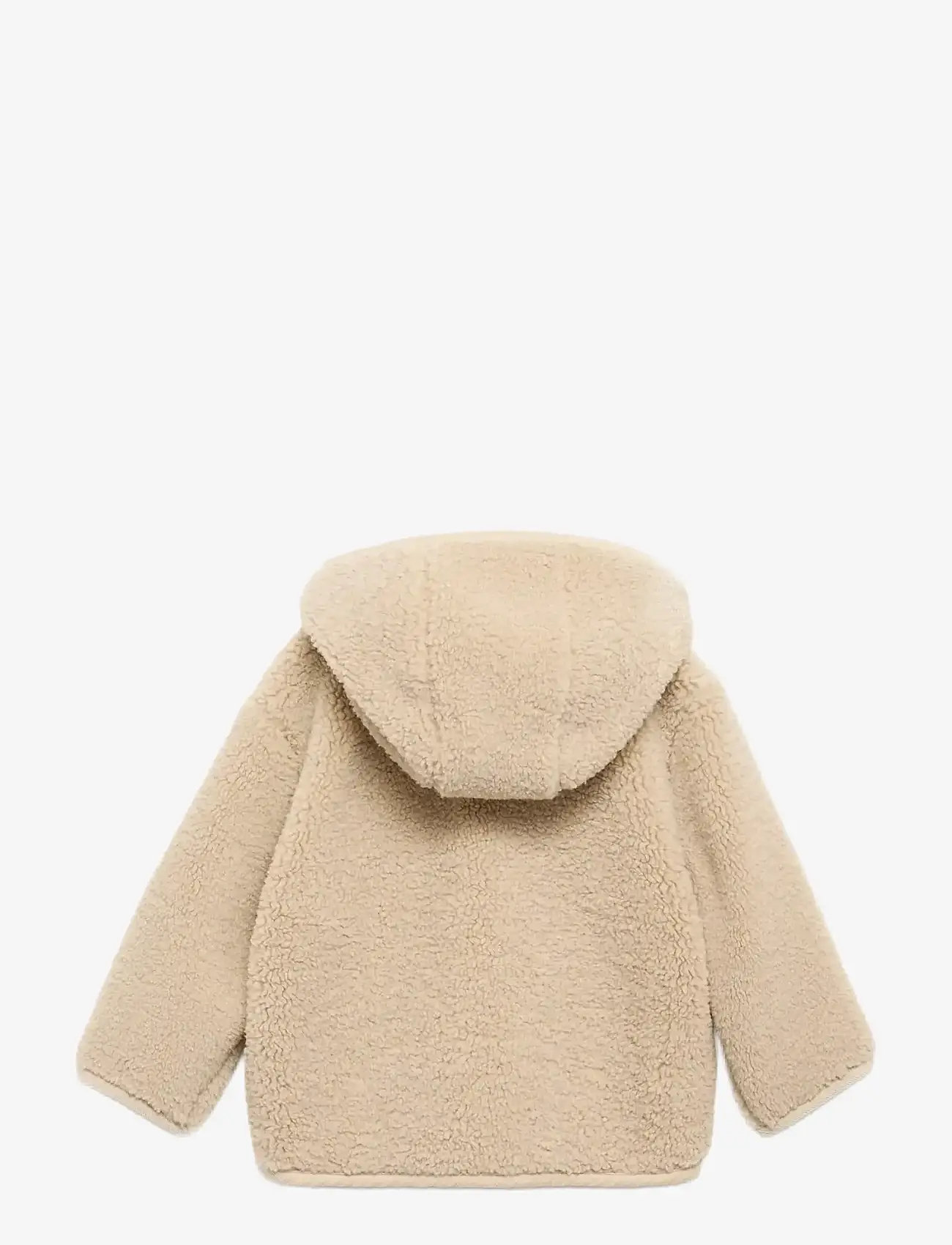 Mango - Shearling-effect hooded coat - efterårsjakker - lt pastel brown - 1