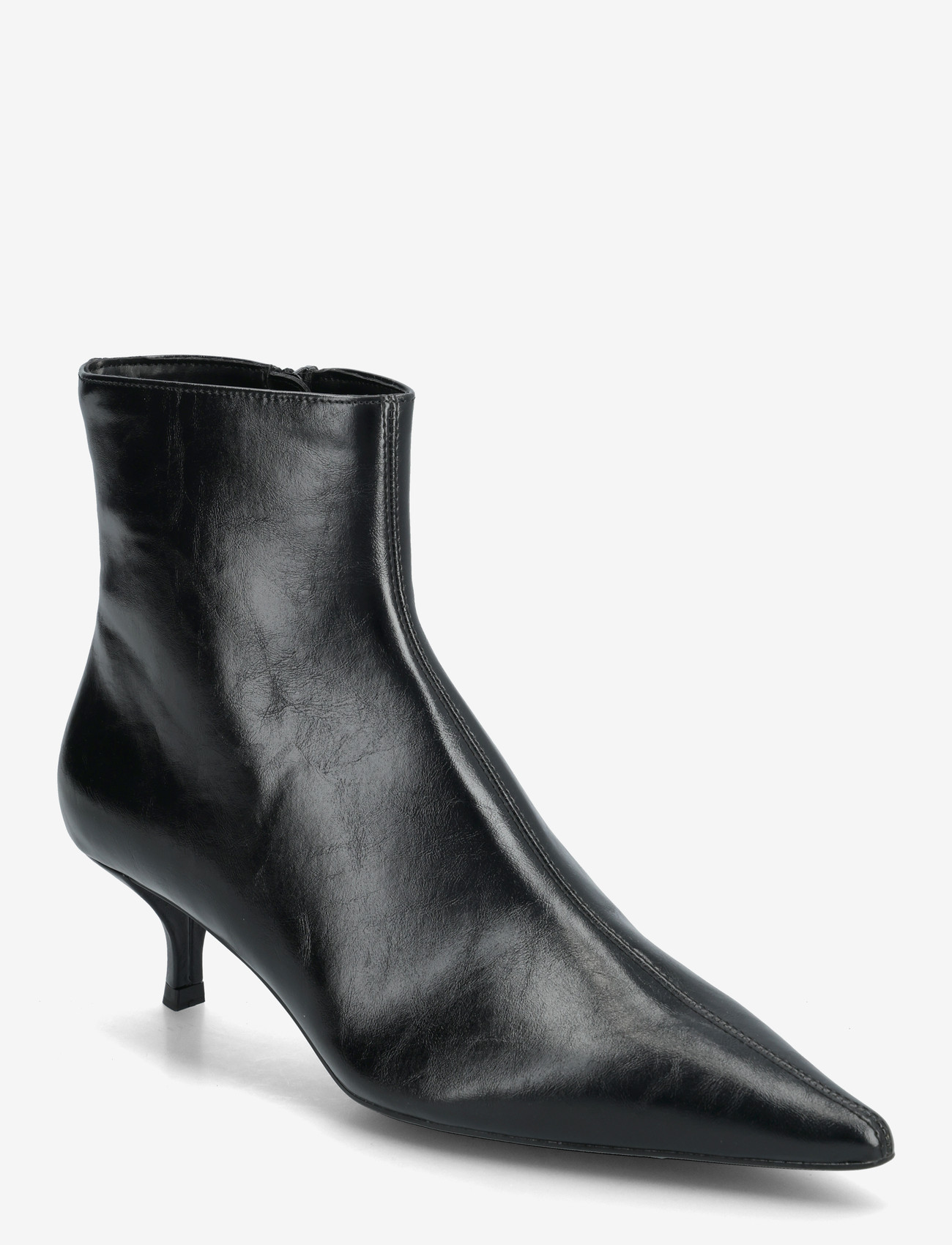 Mango - Kitten-heel pointed-toe ankle boots - støvletter - black - 0