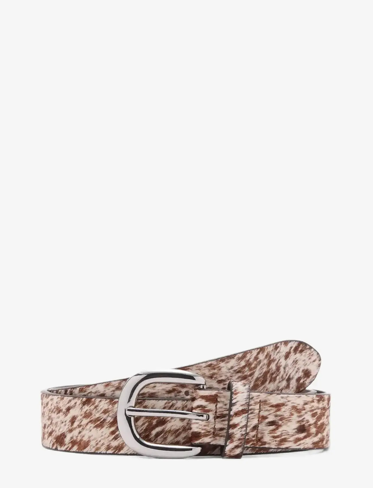 Mango - Leather fur belt - vardagsskärp - brown - 1