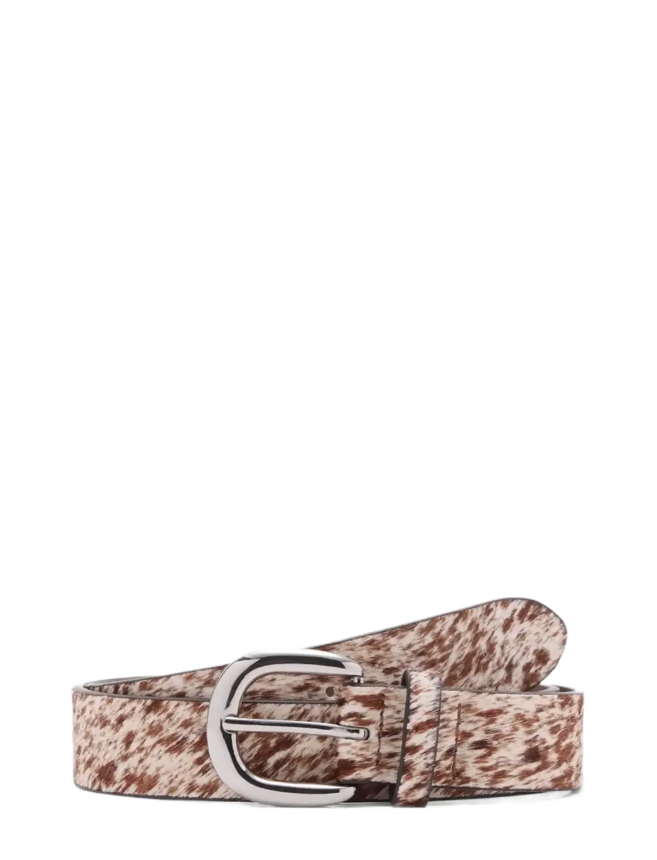 Mango Leather fur belt - Gürtel - BROWN / multi