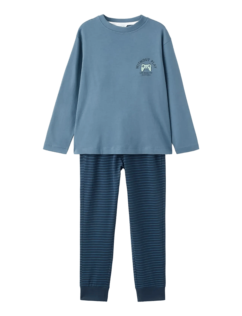 Mango - Printed long pyjamas - pyjama-sets - dark blue - 0