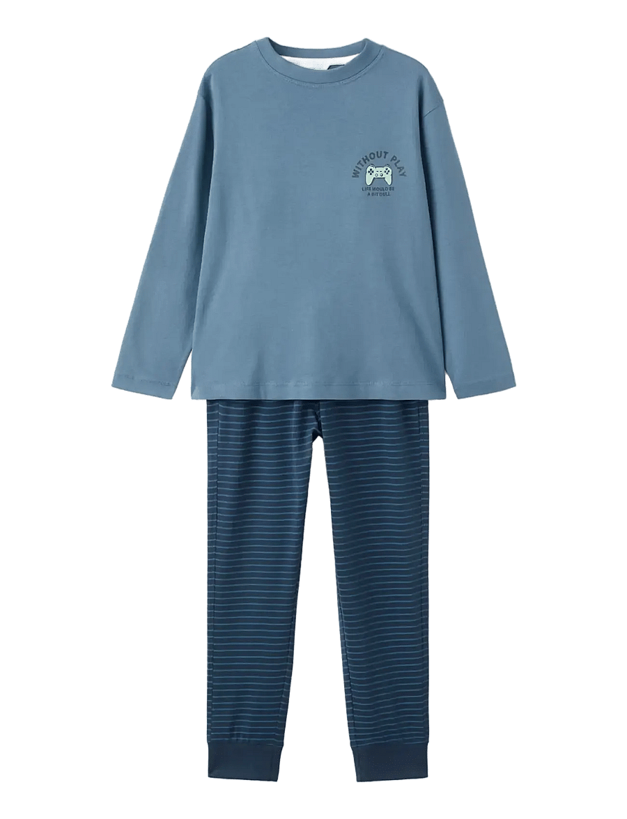 Mango - Printed long pyjamas - setit - dark blue - 0