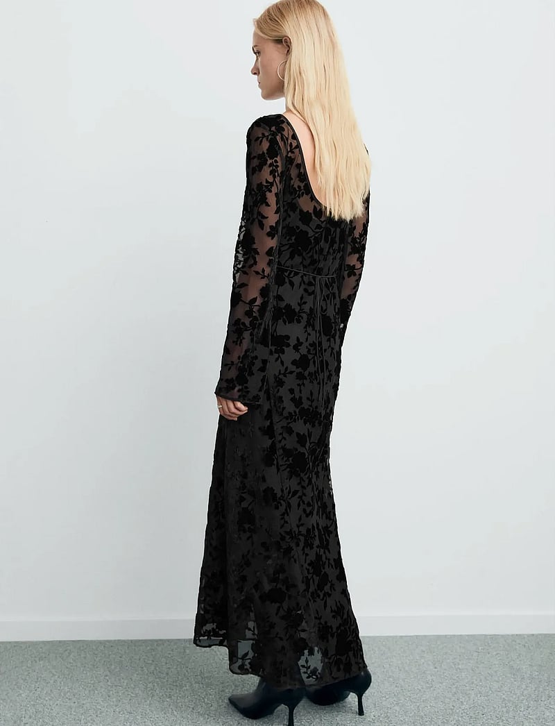 Mango Floral Jacquard Dress With Bell Sleeves maxi dresses shop at Booztlet Mango Floral Jacquard Dress With Bell Sleeves maxi dresses shop at Booztlet