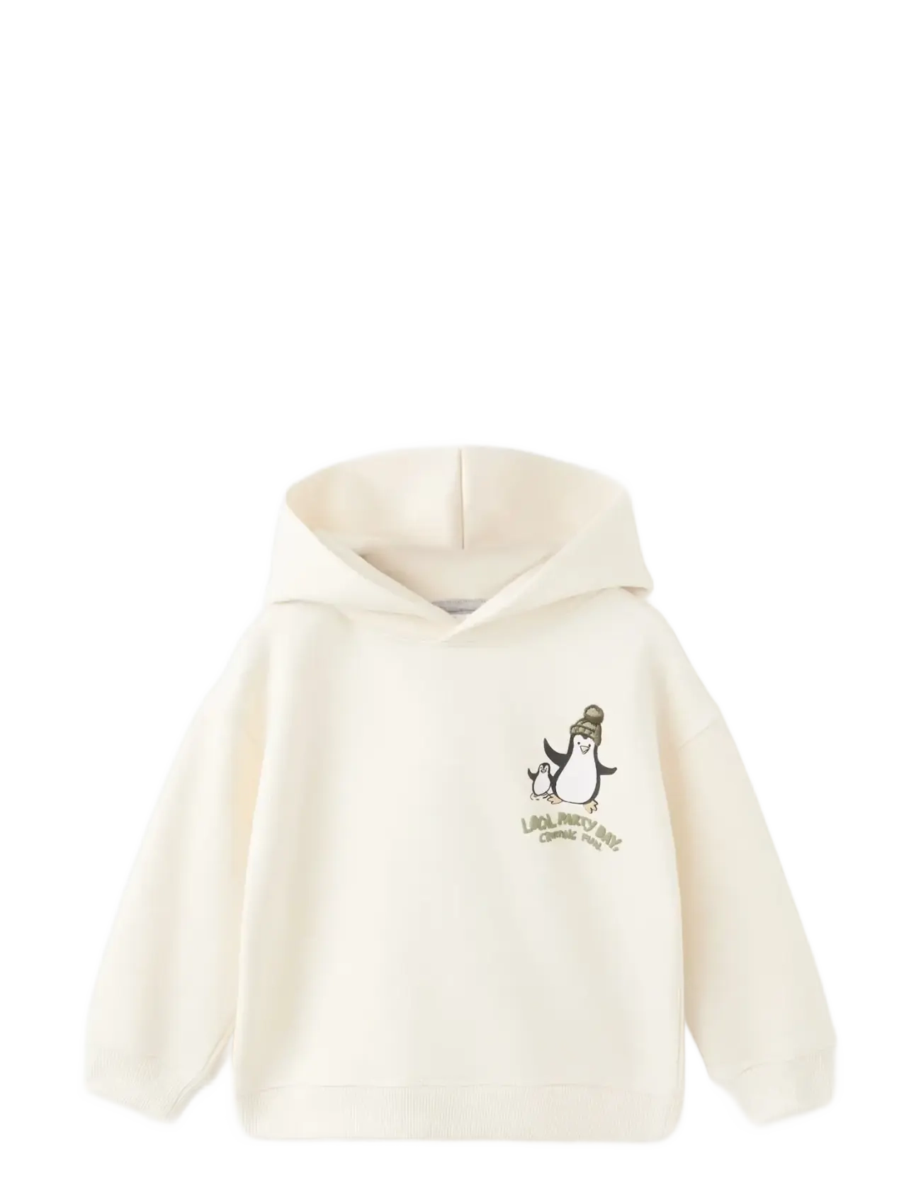 Mango Printed hoodie - Sweatshirts & Huvtröjor - LIGHT BEIGE / cream