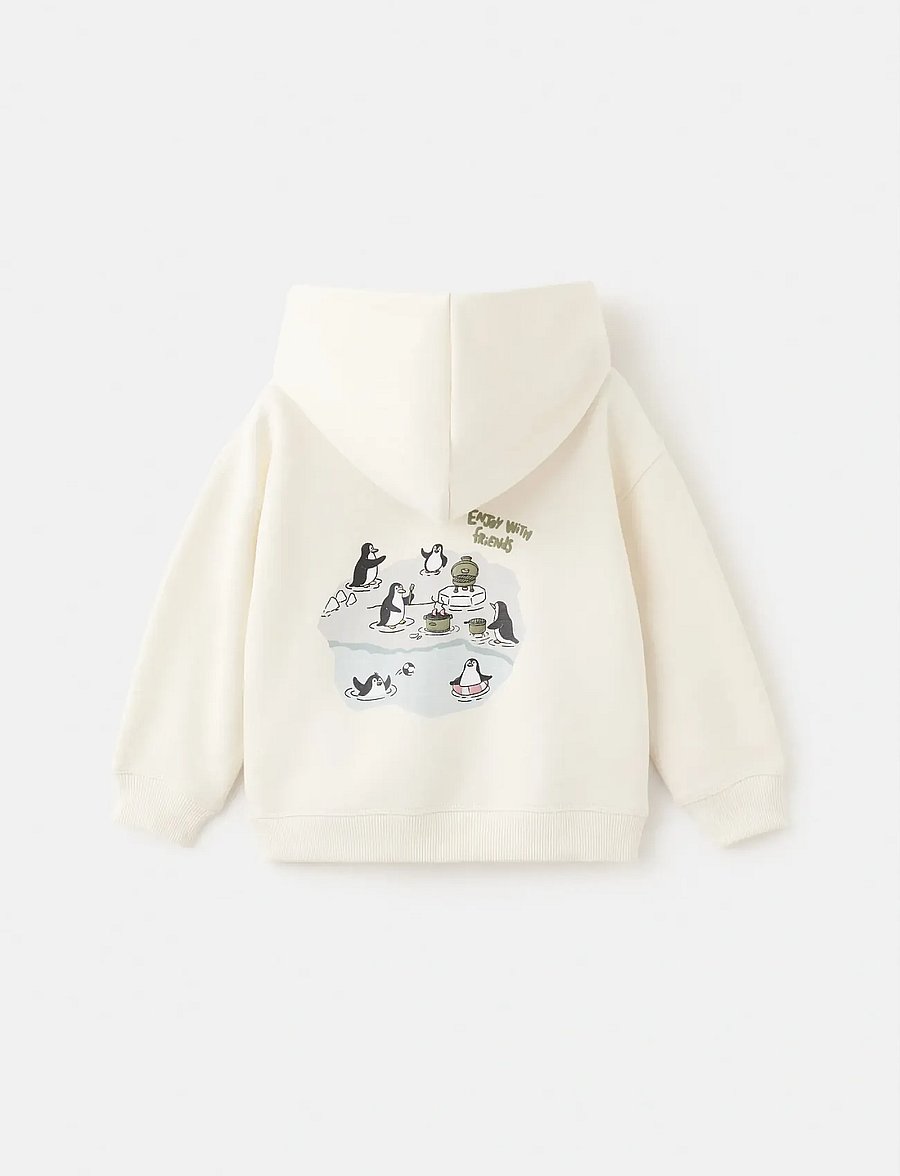 Mango - Printed hoodie - hættetrøjer - light beige - 0