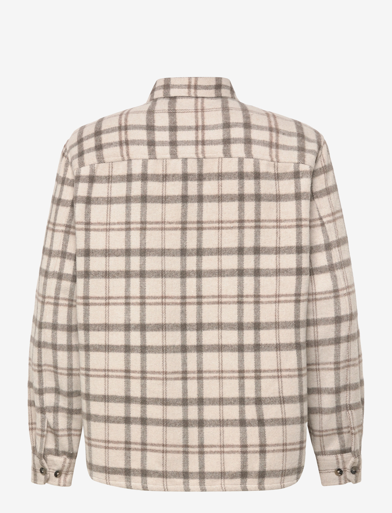 Mango - Check flannel overshirt - efterårstøj - light beige - 1