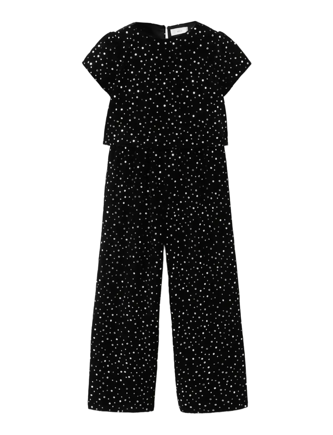 Sequins long jumpsuit - BLACK