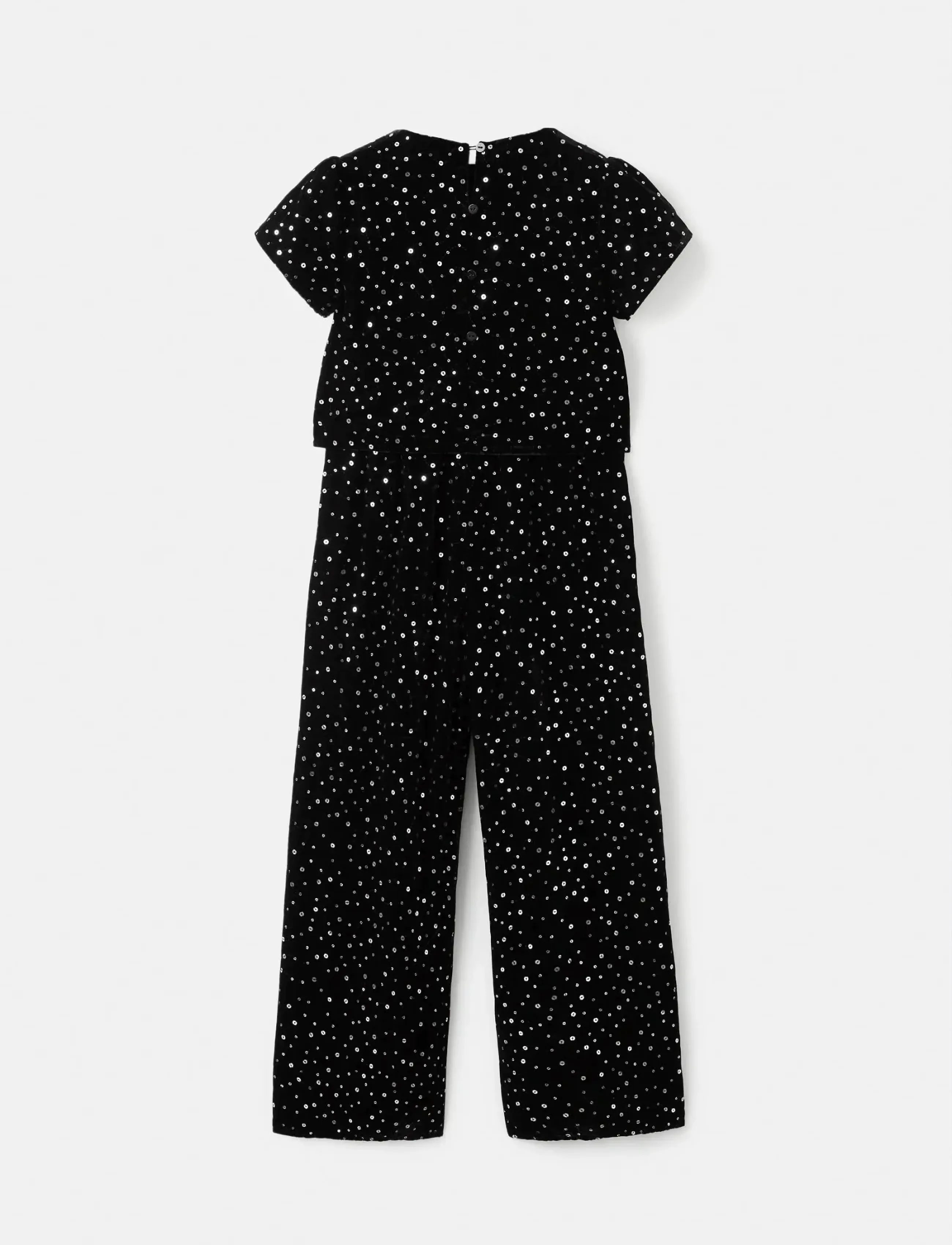 Mango Sequins Long Jumpsuit, 146, Black > Jumpsuits, Børn