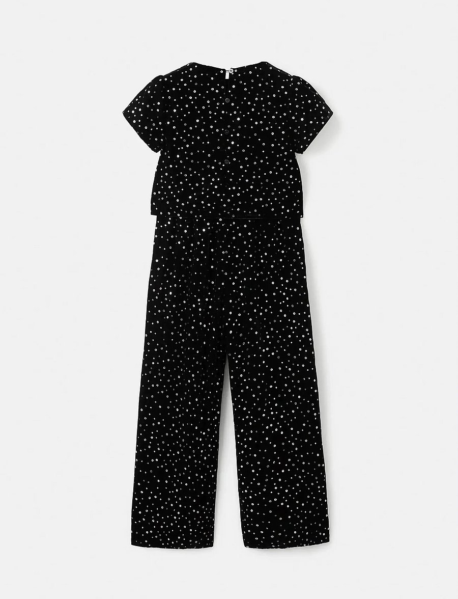 Mango - Sequins long jumpsuit - jumpsuits - black - 0