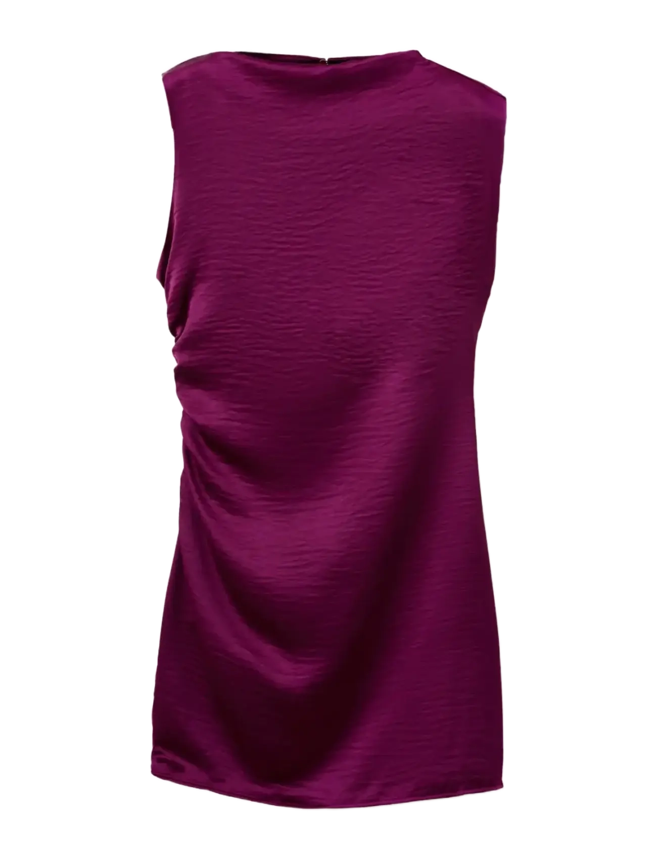 MANGO Satin Kleid With Creased Effect Lila - XL - Damen