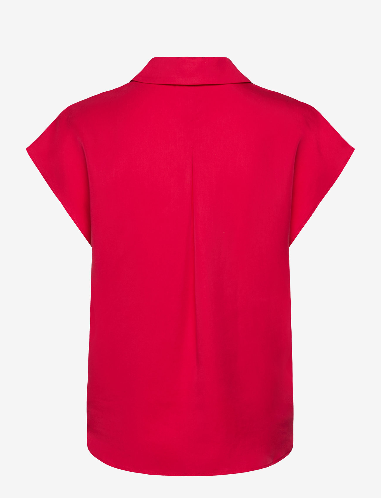 Mango - Lyocell sleeveless shirt - kortærmede skjorter - medium red - 2