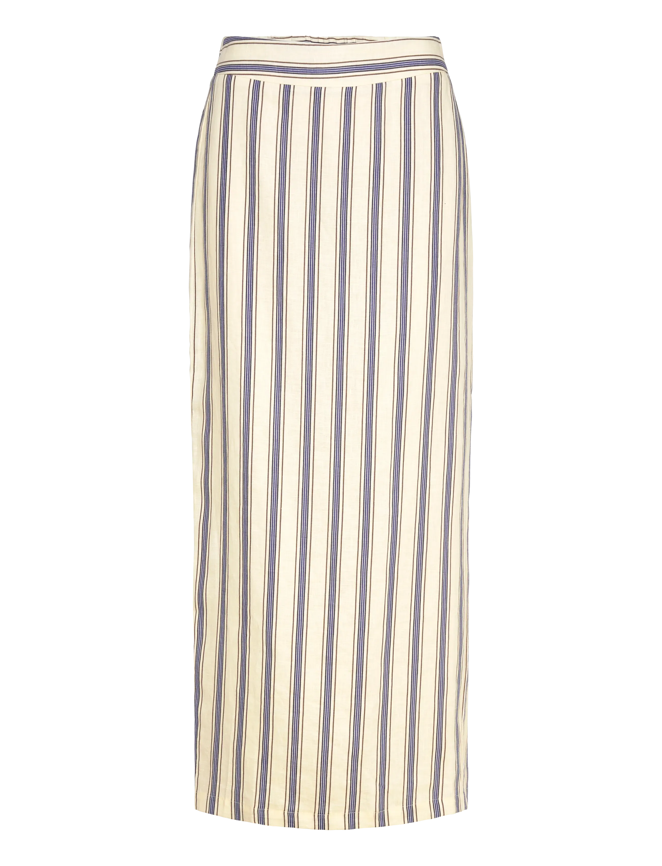Mango Striped linen skirt - Maxi nederdele - LIGHT BEIGE / beige