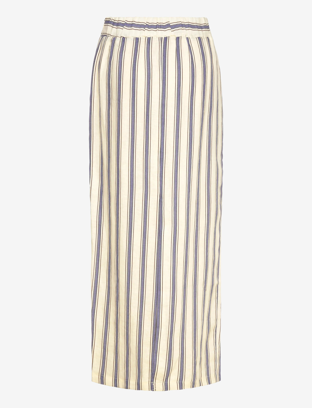 Mango - Striped linen skirt - maxi skirts - light beige - 1