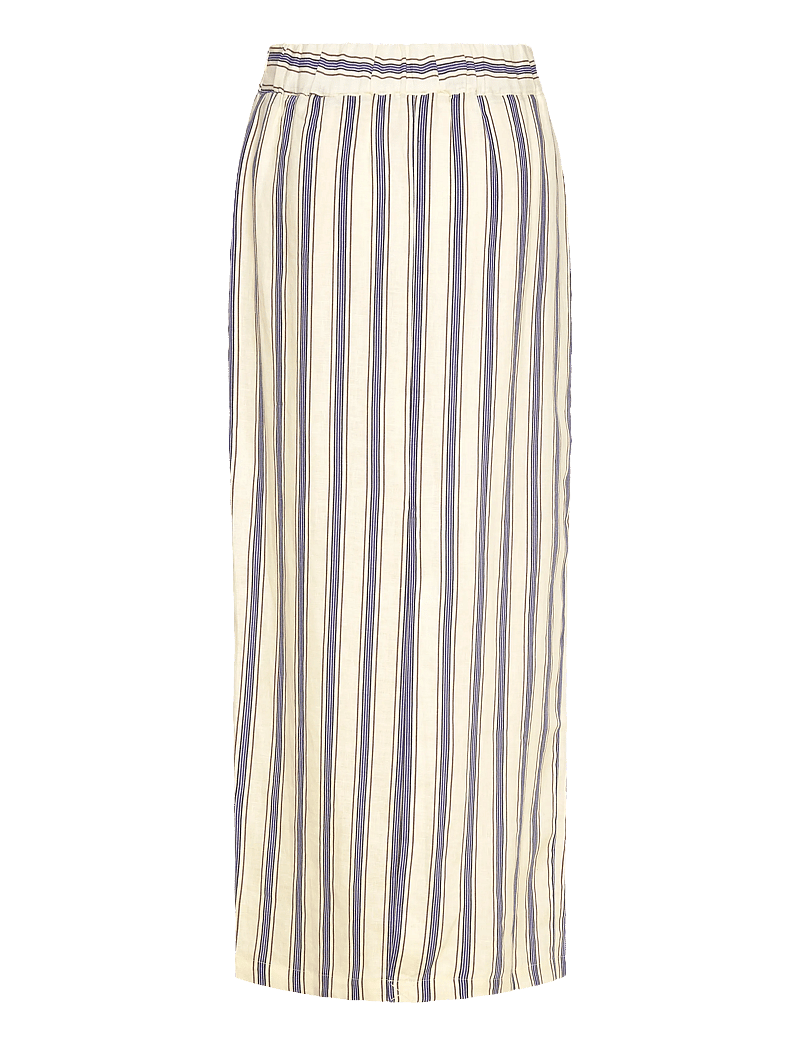 Mango - Striped linen skirt - maxi röcke - light beige - 2