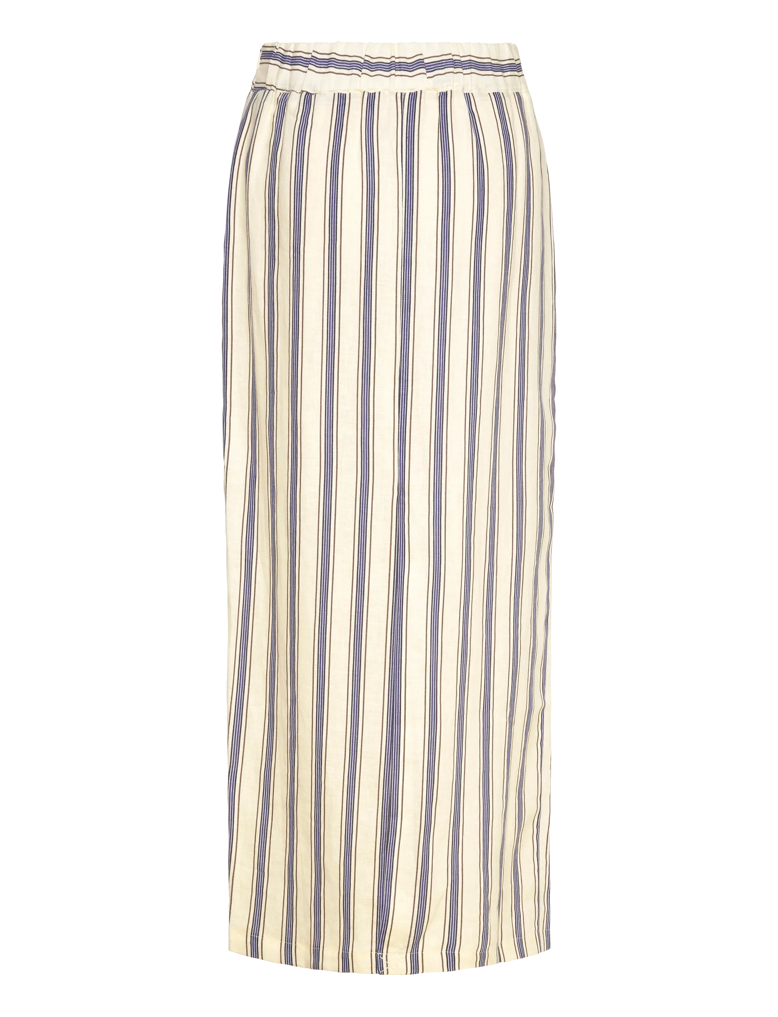 Mango - Striped linen skirt - maxi röcke - light beige - 2