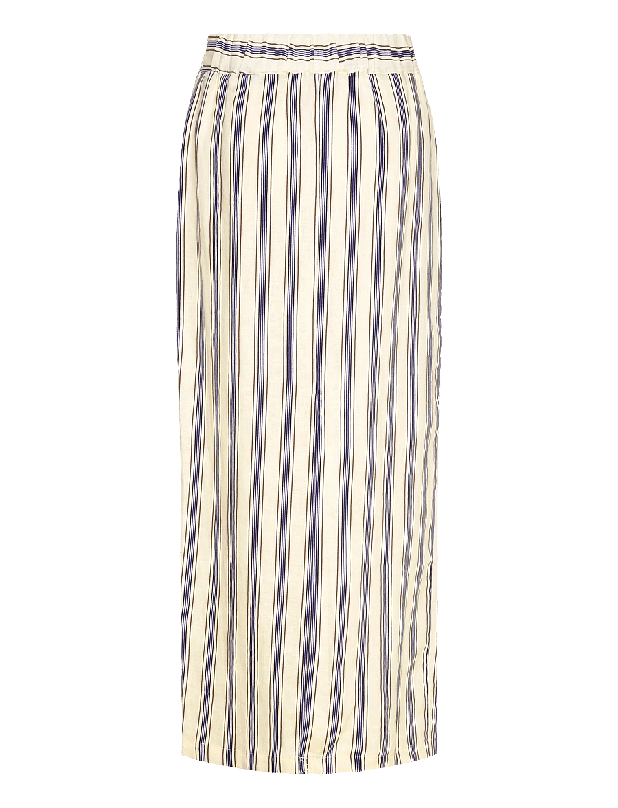Mango - Striped linen skirt - maxikjolar - light beige - 2