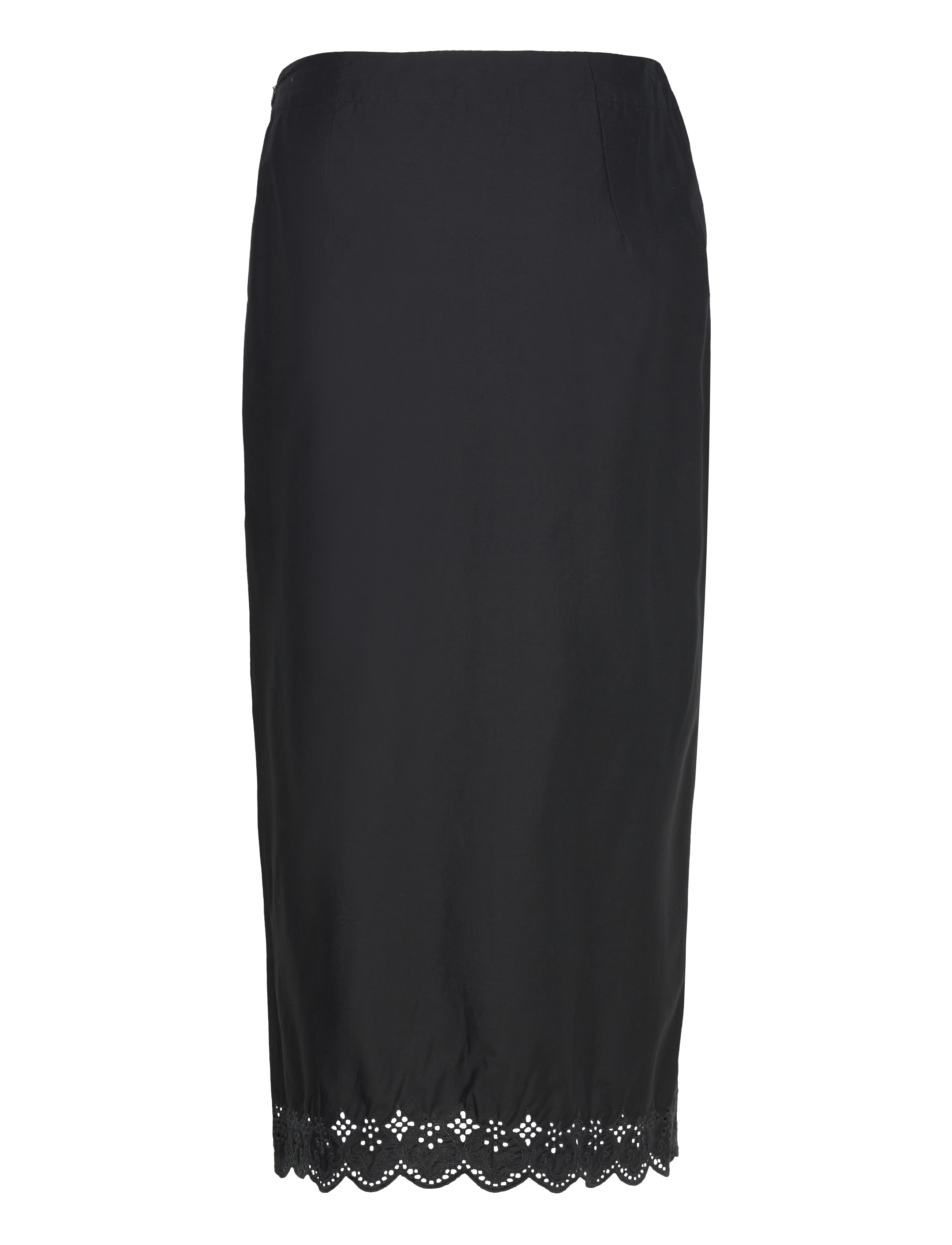 Mango - Embroidered cotton skirt - midi nederdele - black - 2