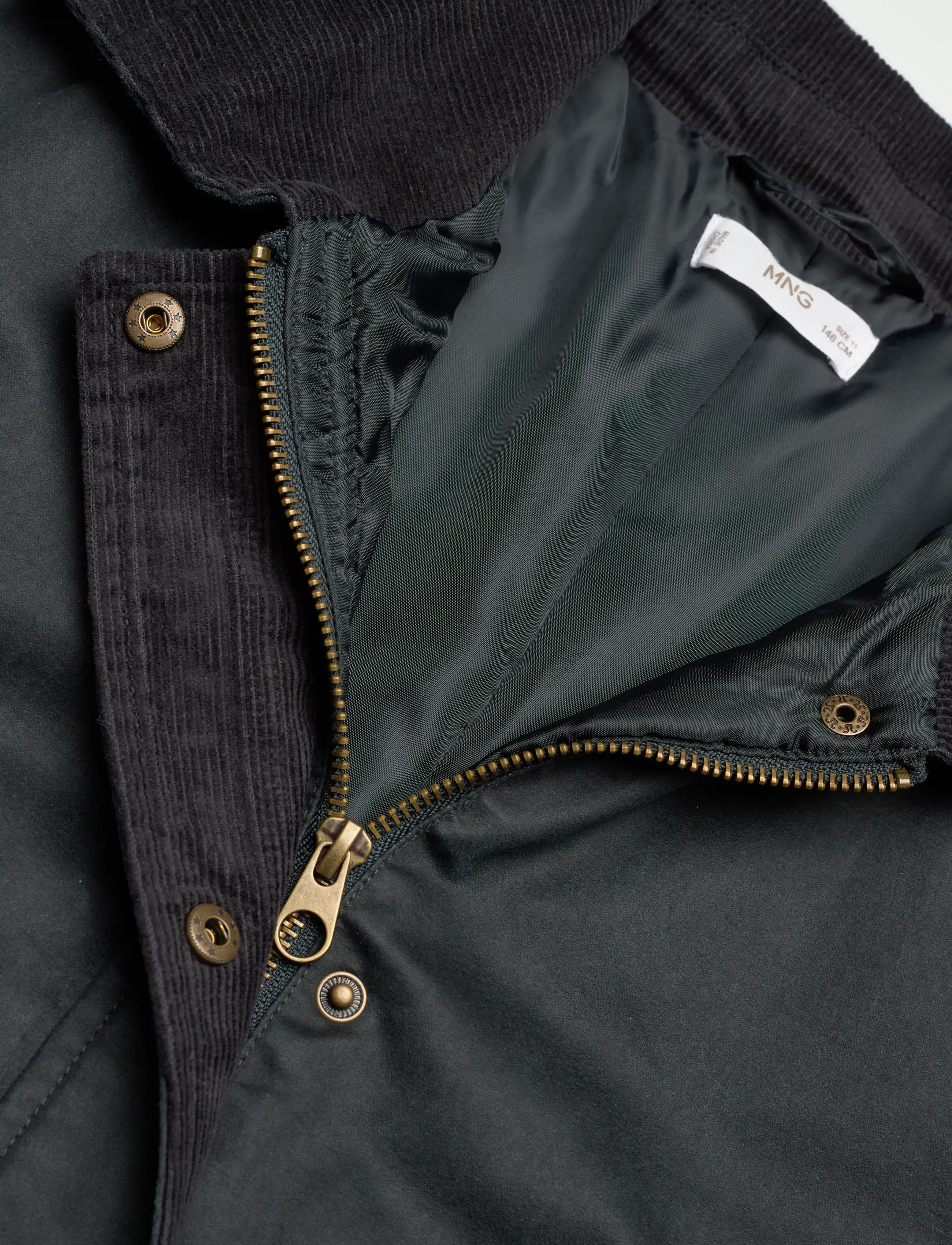Mango - Waxed-effect parka - Üleriided - medium blue - 4