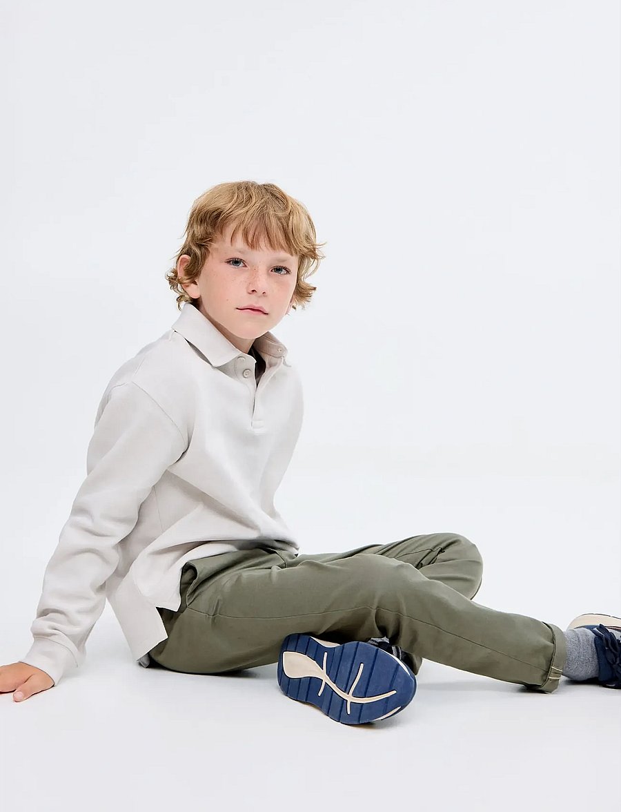 Mango - Plain chino trousers - byxor - beige - khaki - 0
