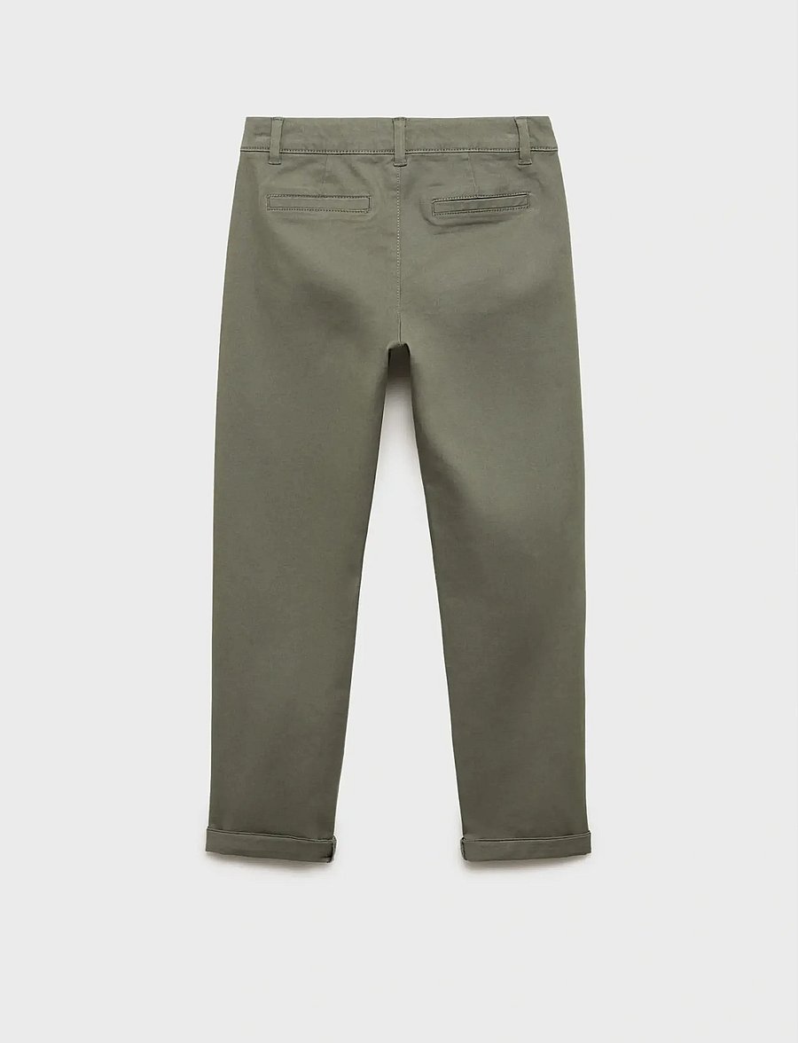 Mango - Plain chino trousers - byxor - beige - khaki - 3