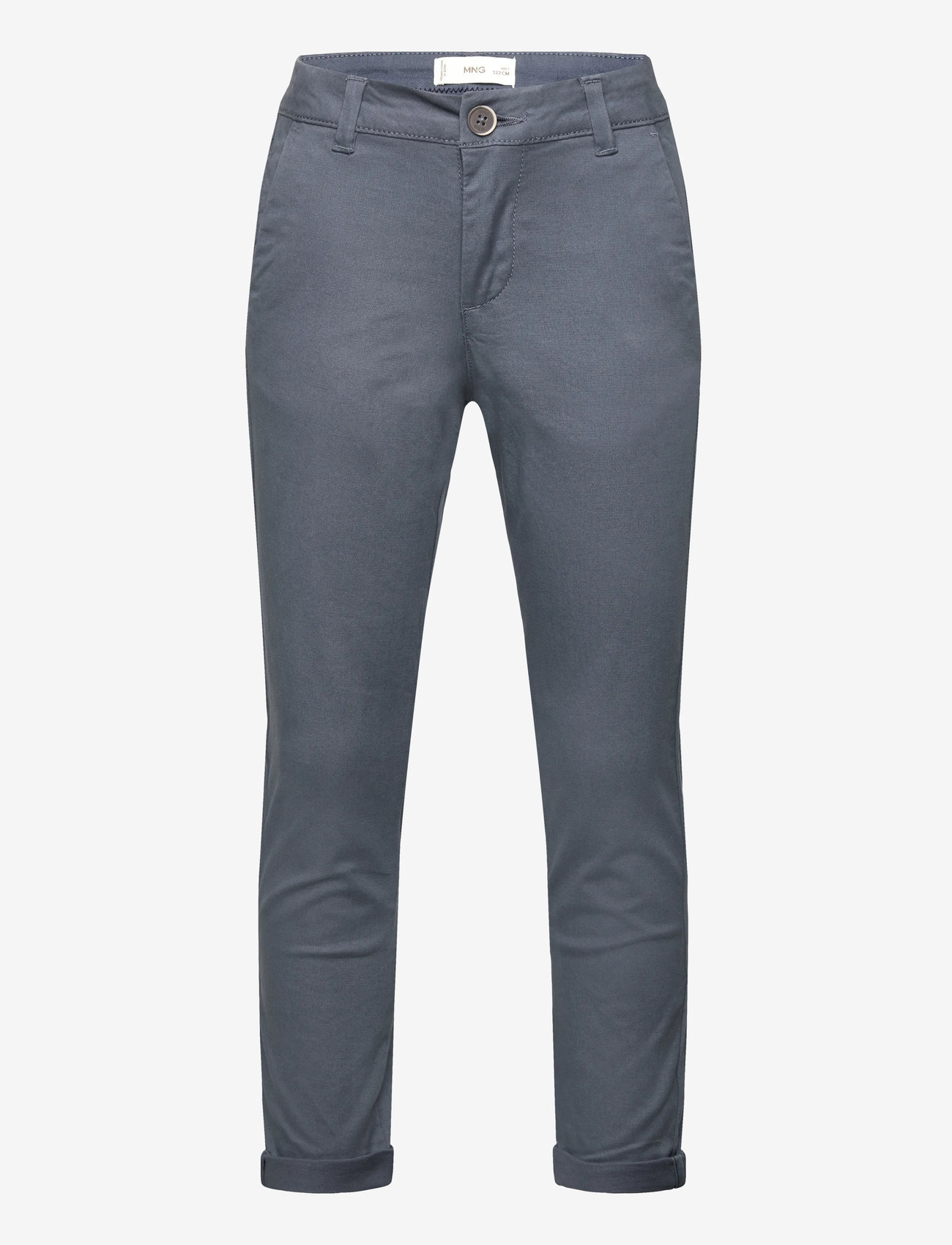 Mango - Plain chino trousers - höstkläder - medium blue - 0