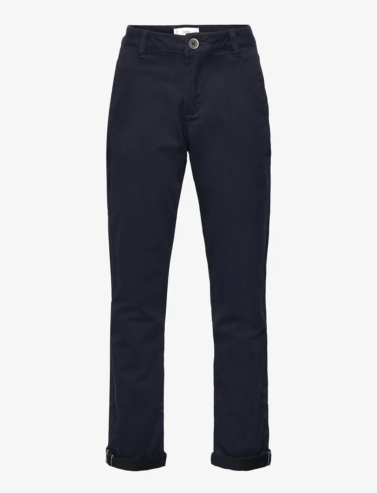 Mango - Plain chino trousers - autumn clothing - navy - 0