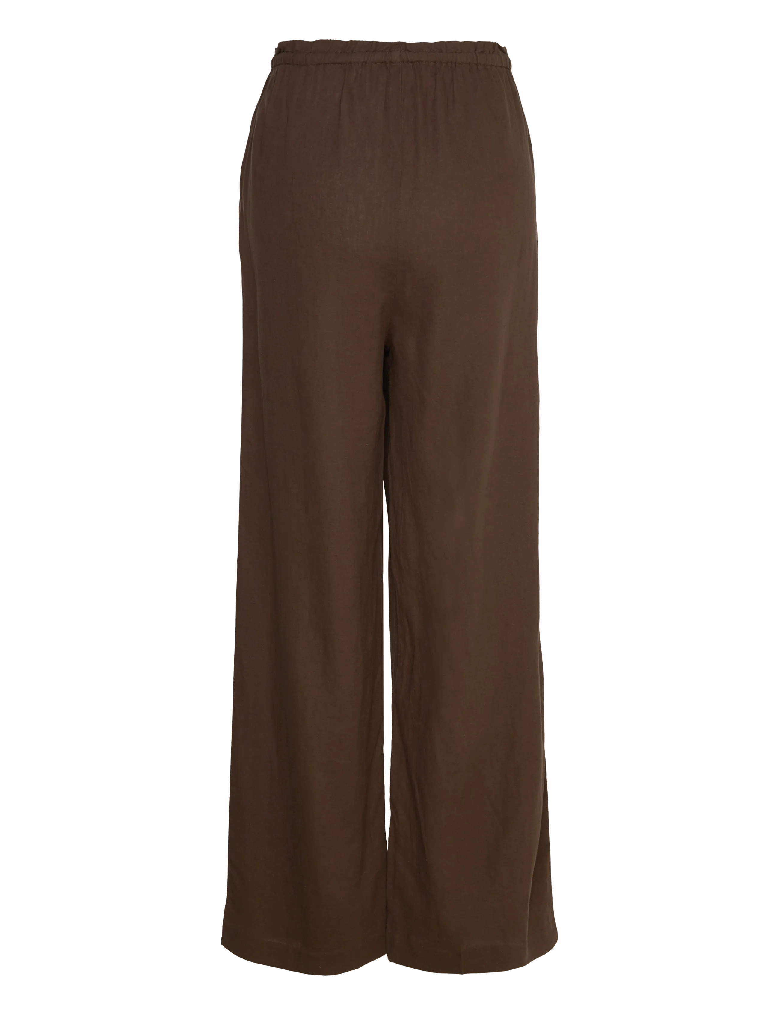 Mango - Linen-blend elastic waist trousers - medium brown - 2