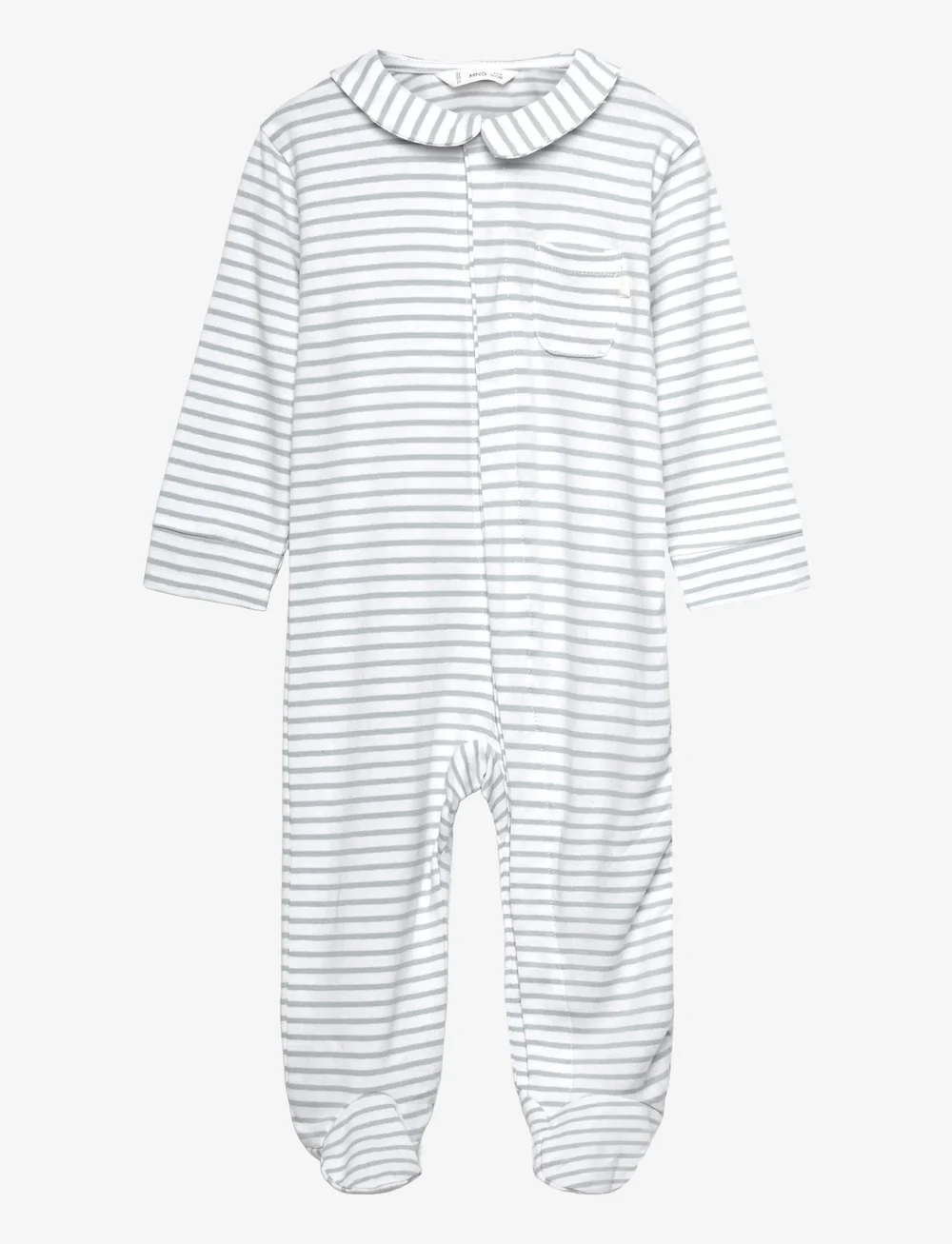Mango - Striped bodysuit pyjamas - langärmelig - medium blue - 0