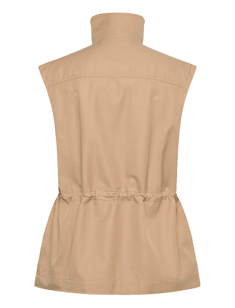 Mango - Oversized waistcoat with cargo pockets - frühlingsjacken - light beige - 1