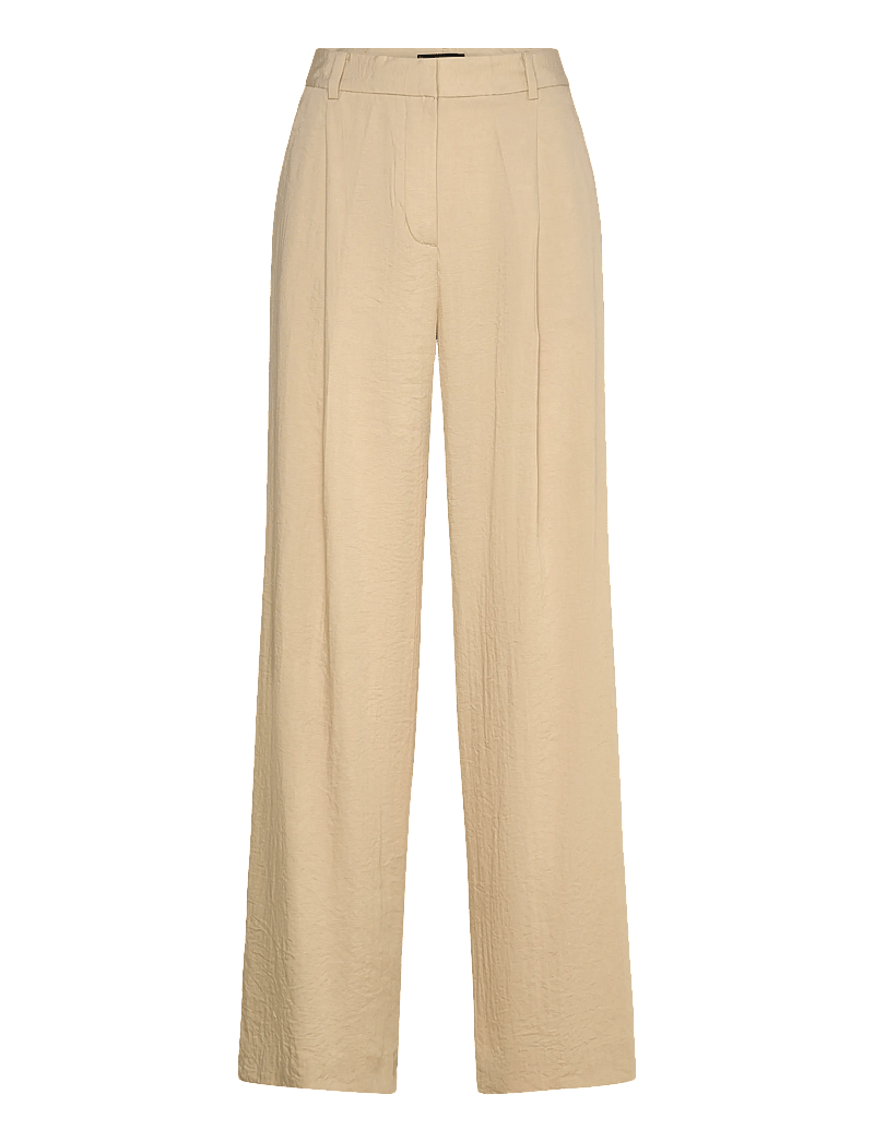 Mango - Wide leg pleated trousers - lt pastel grey - 1