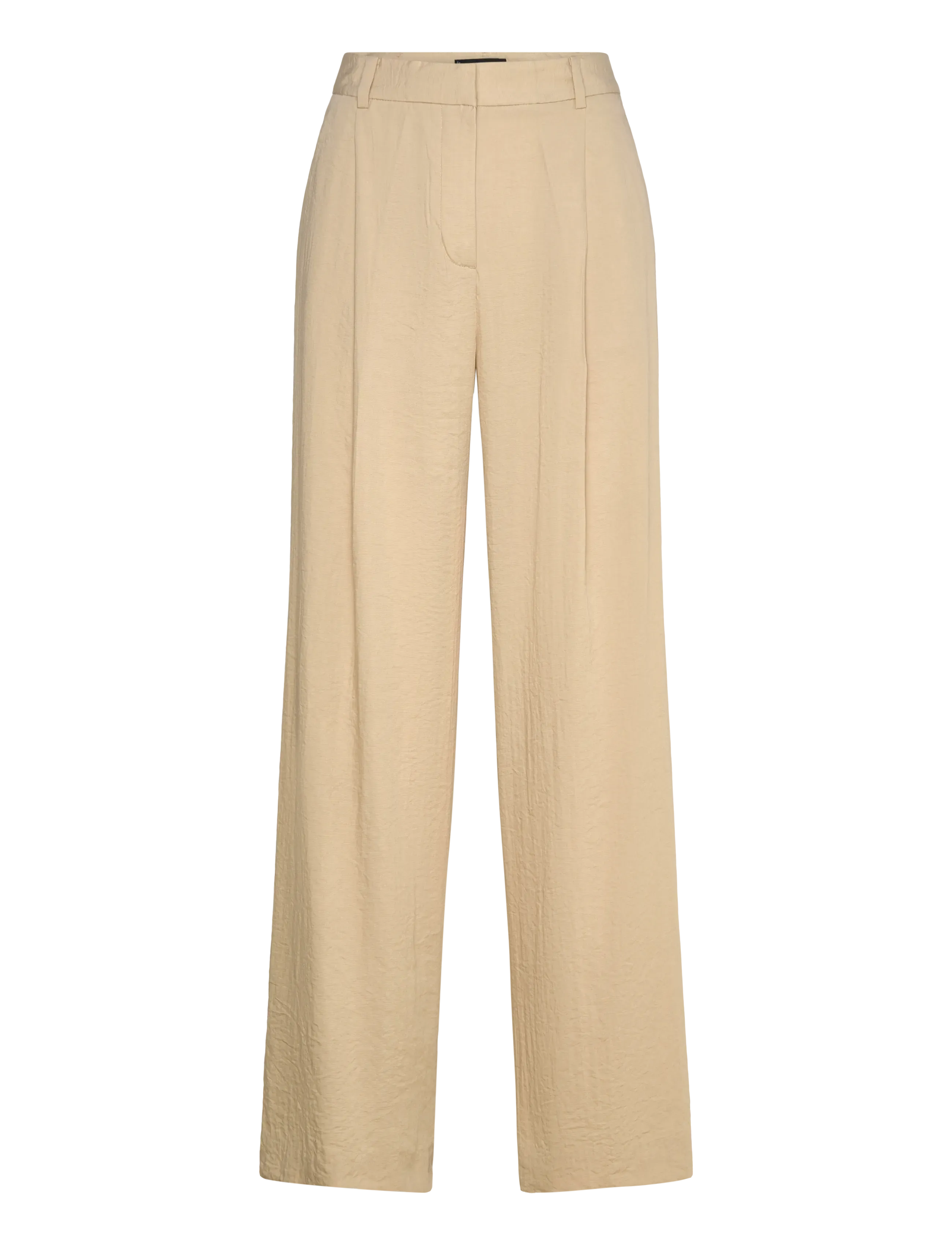 Mango Wide leg pleated trousers - Broeken - LT PASTEL GREY / beige