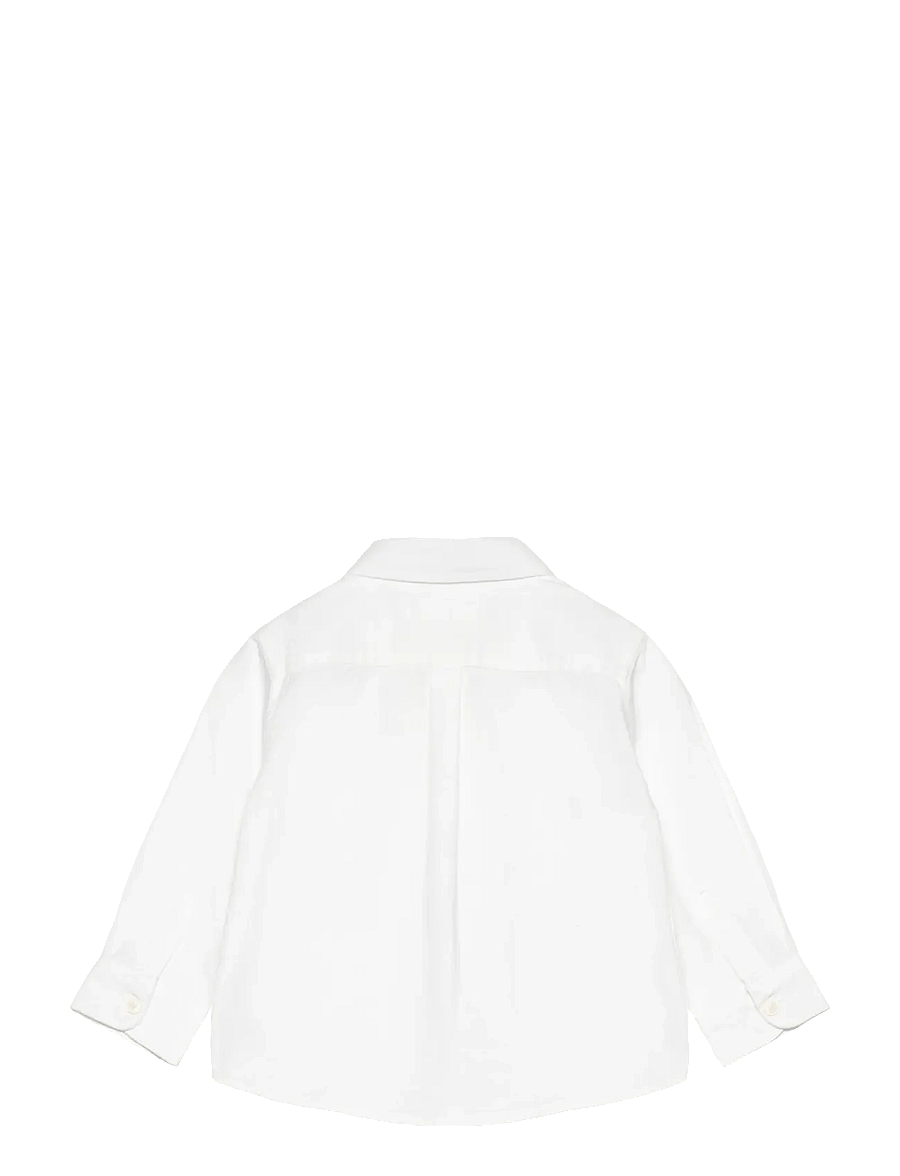 Mango - Oxford cotton shirt - långärmade skjortor - white - 1