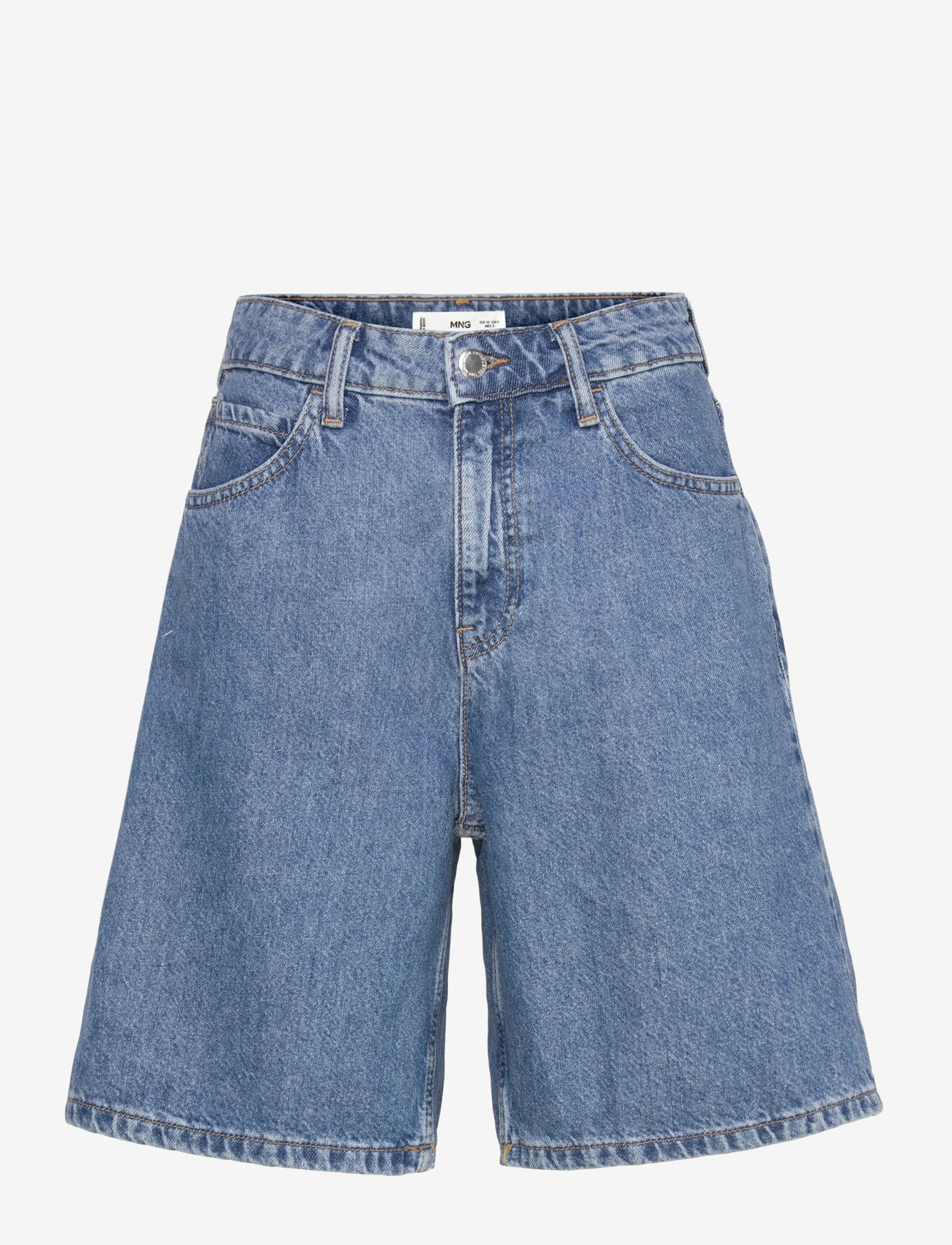 Mango High-waist Straight-fit Denim Shorts – denim shorts – shop