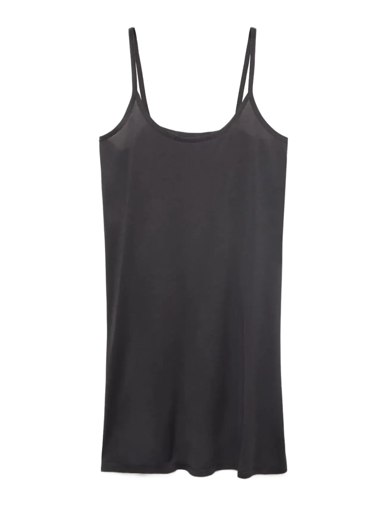 Mango Micro-modal nightgown with straps - Unterwäsche - CHARCOAL / grey