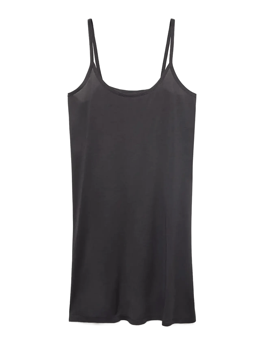 Mango - Micro-modal nightgown with straps - natkjoler - charcoal - 1