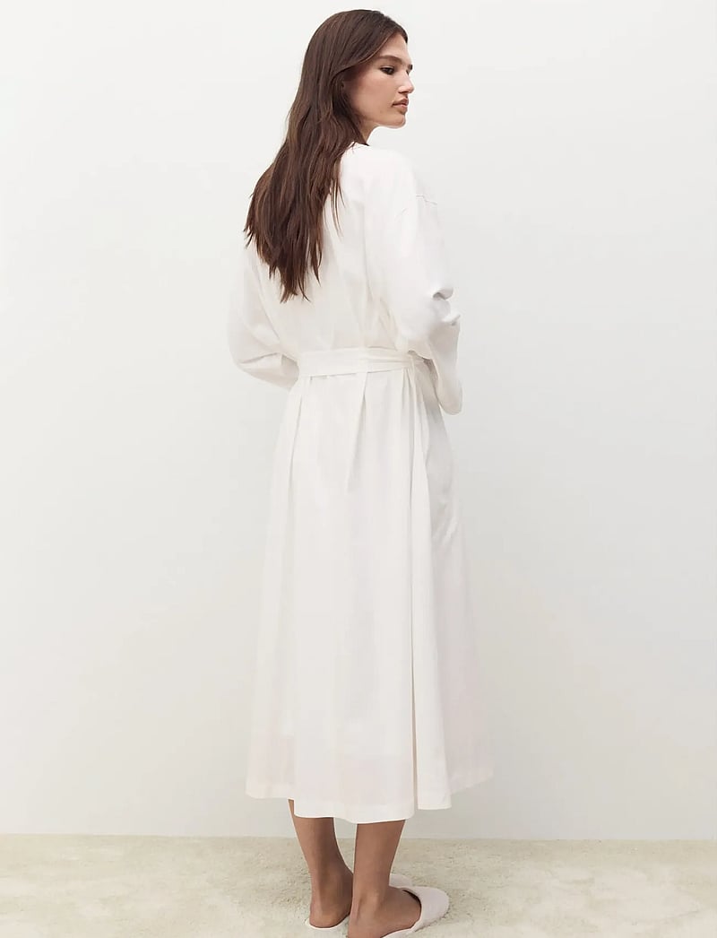Mango - Cotton robe with lace - bademäntel - white - 2