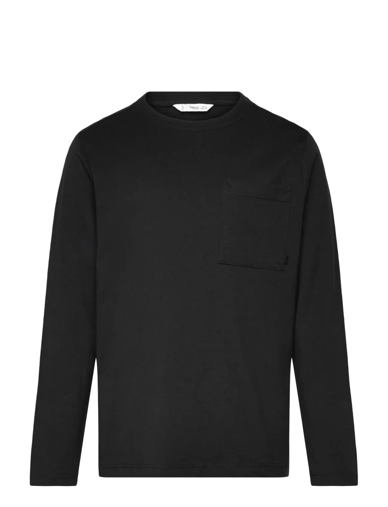 MANGO Langärmelig T-Shirt With Pocket Schwarz - 5-6 - Kinder