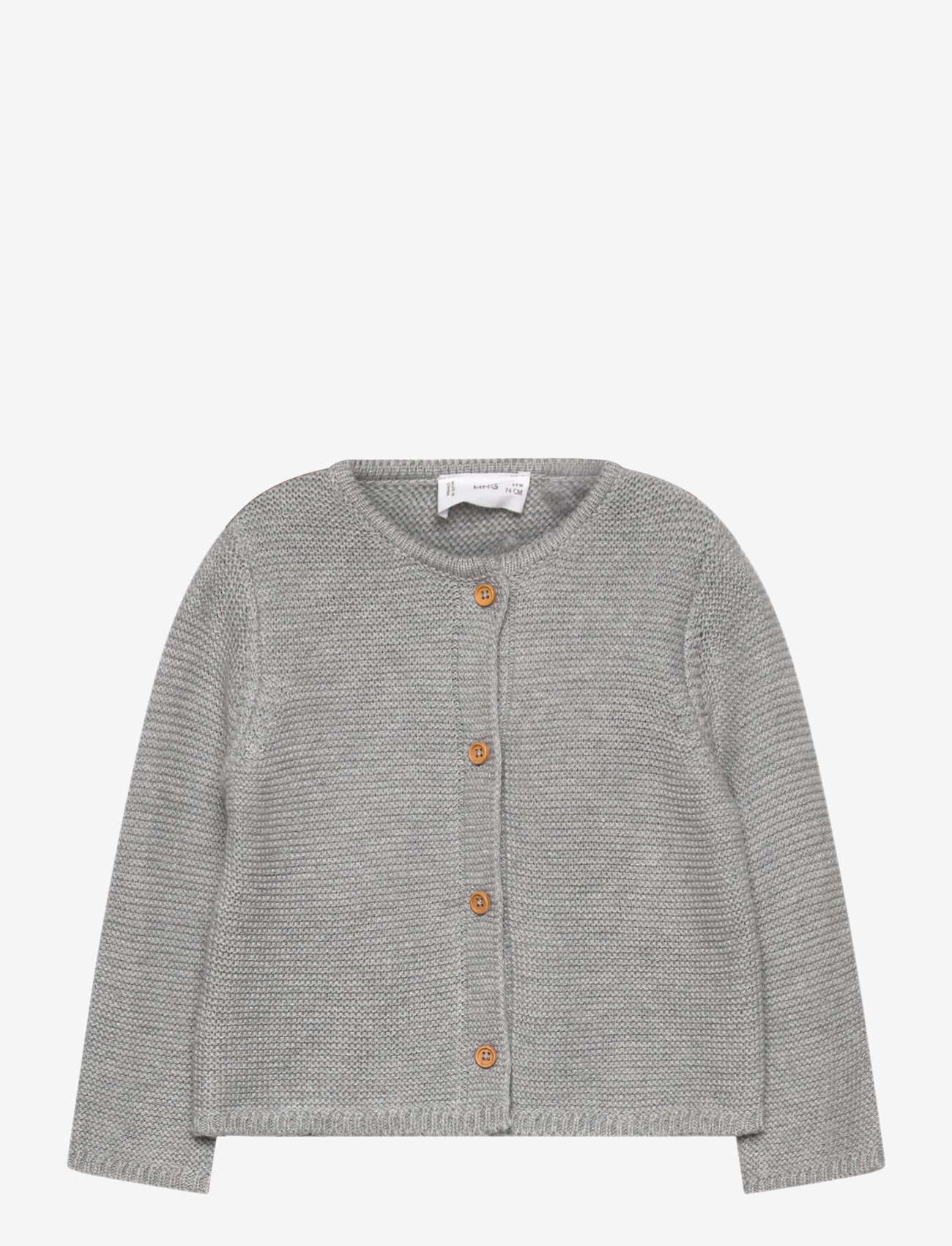 Mango - Knitted button cardigan - cardigans - medium grey - 0