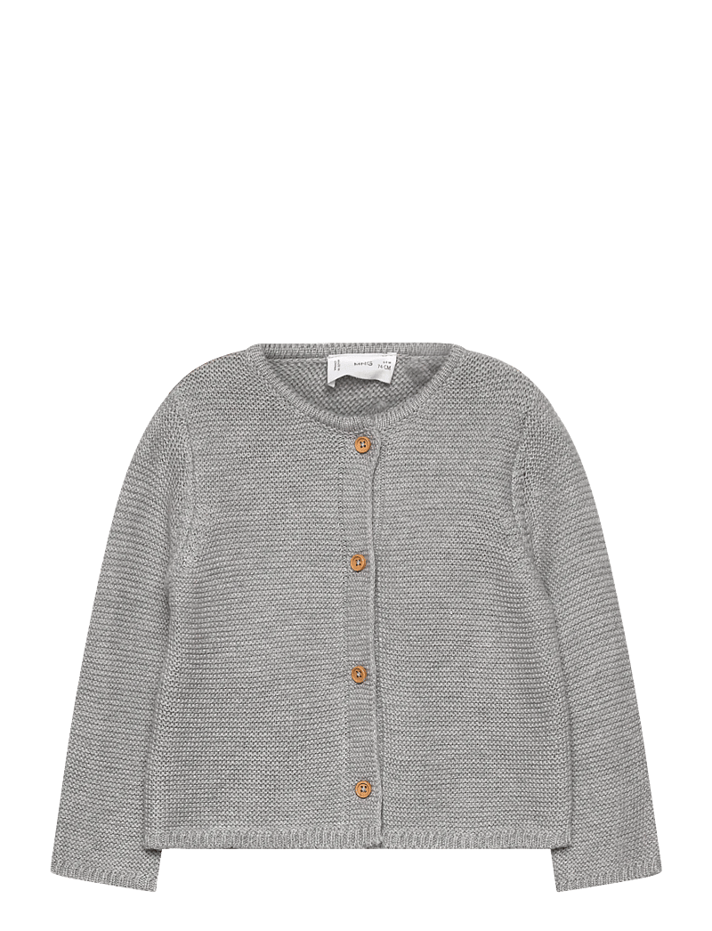 Mango - Knitted button cardigan - cardigans - medium grey - 0