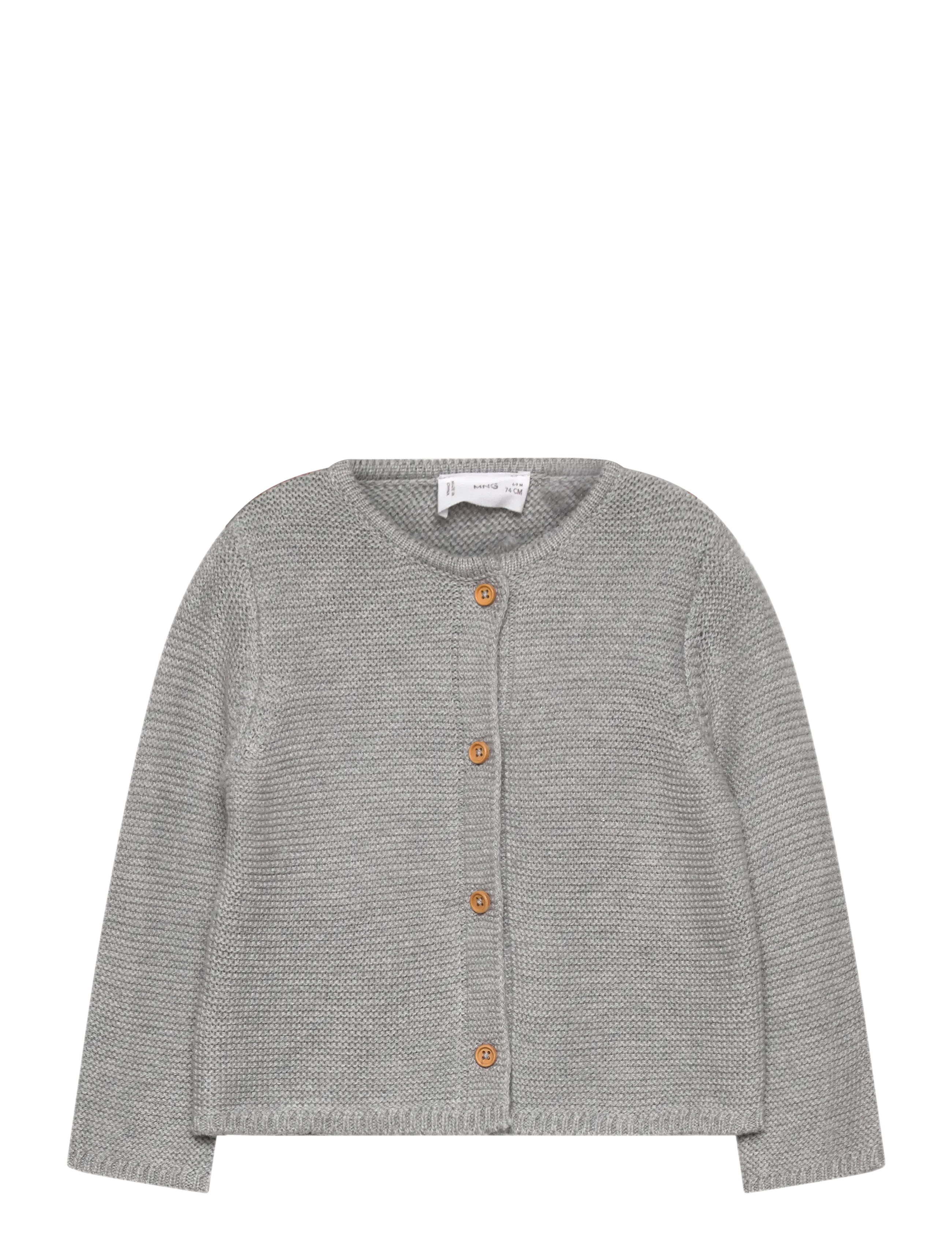 Mango Knitted button cardigan - Strik - MEDIUM GREY / grey