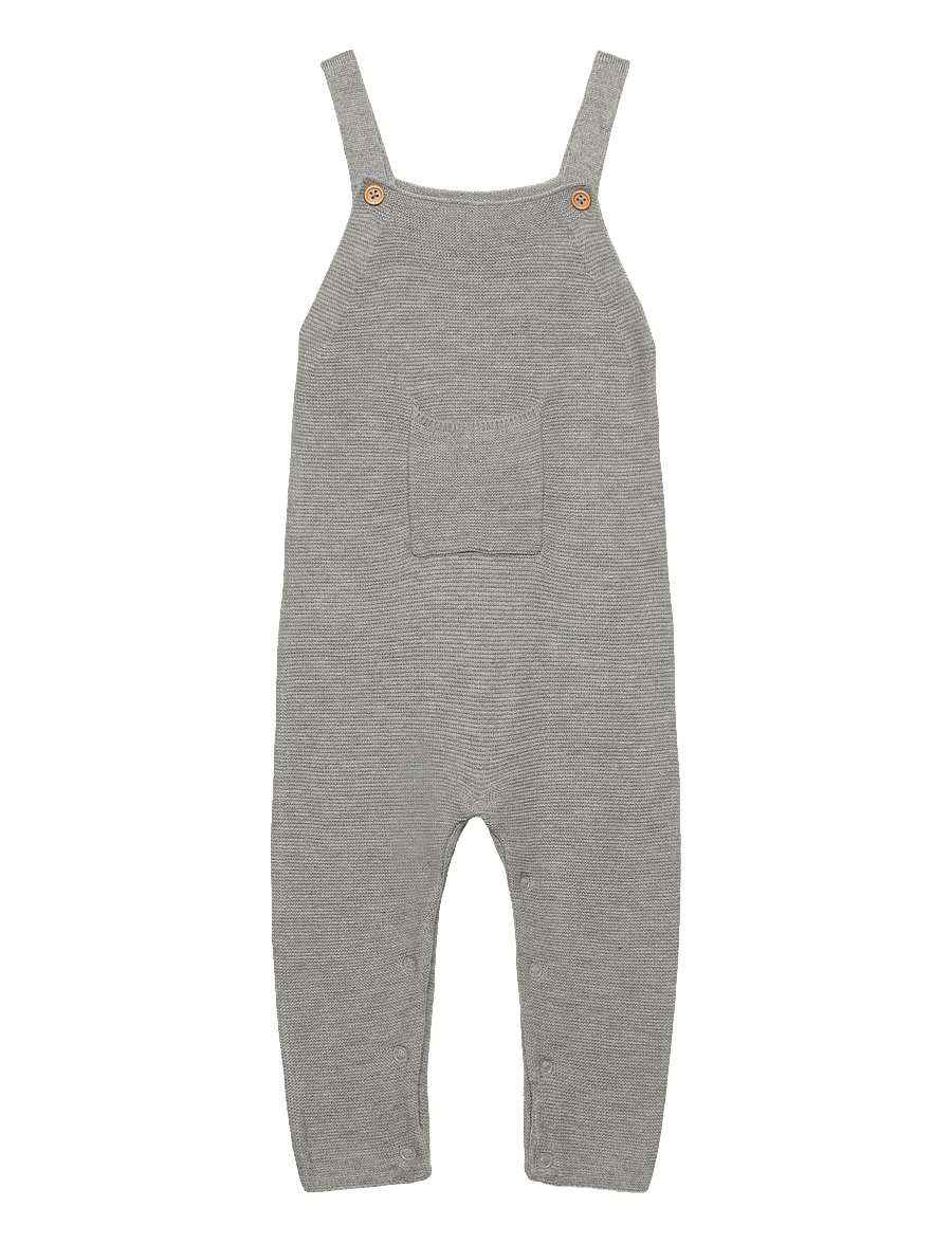 Mango - Long knitted dungarees - overalls - medium grey - 0
