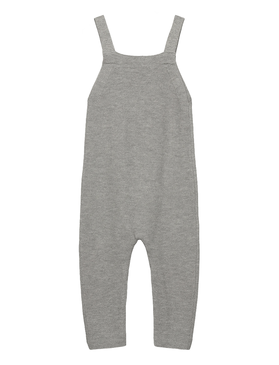 Mango - Long knitted dungarees - overalls - medium grey - 1