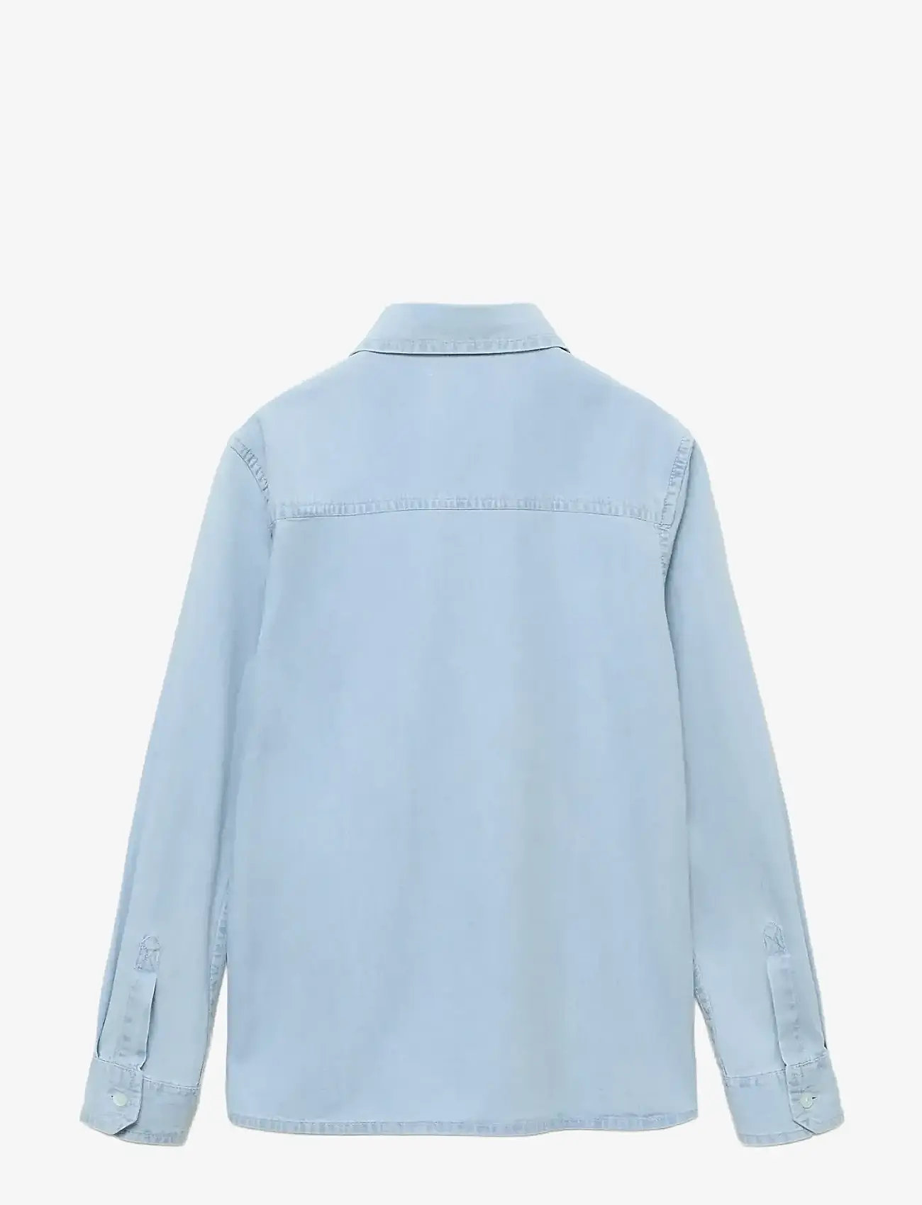Mango - Cotton denim shirt - langærmede skjorter - open blue - 2