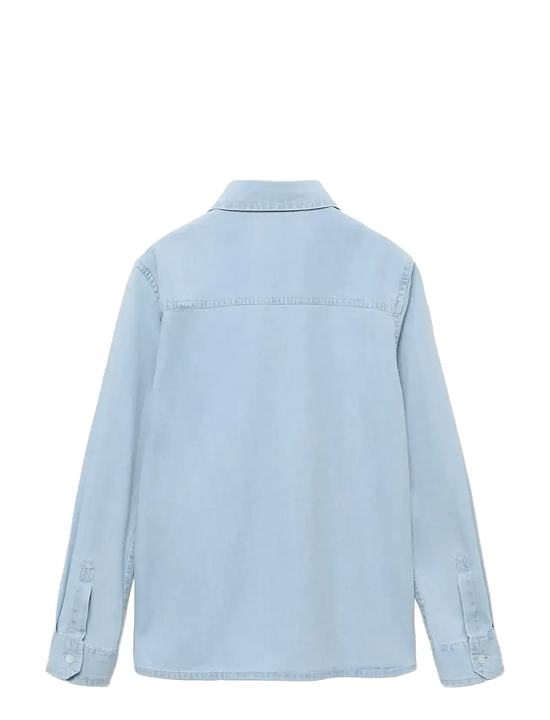 Mango - Cotton denim shirt - langärmlige hemden - open blue - 2