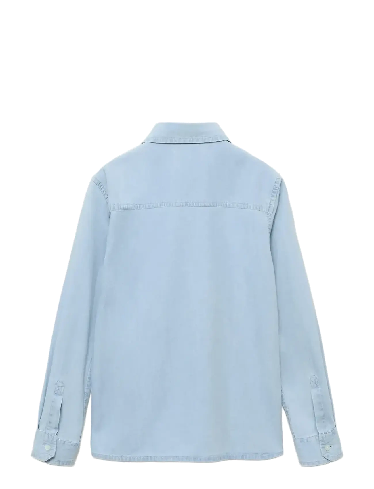 Mango - Cotton denim shirt - shirts - open blue - 2
