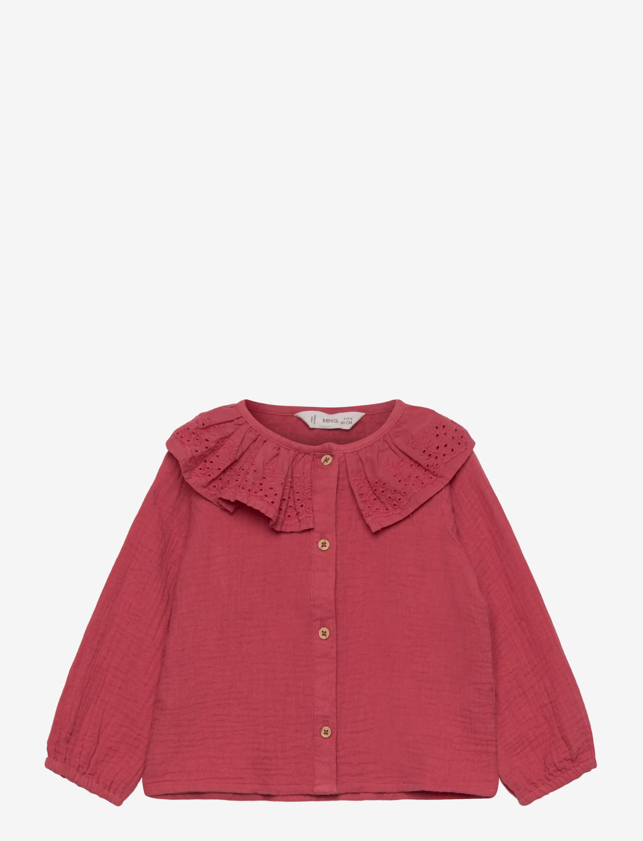 Mango - Bambula embroidered blouse - die niedrigsten preise - dark red - 0