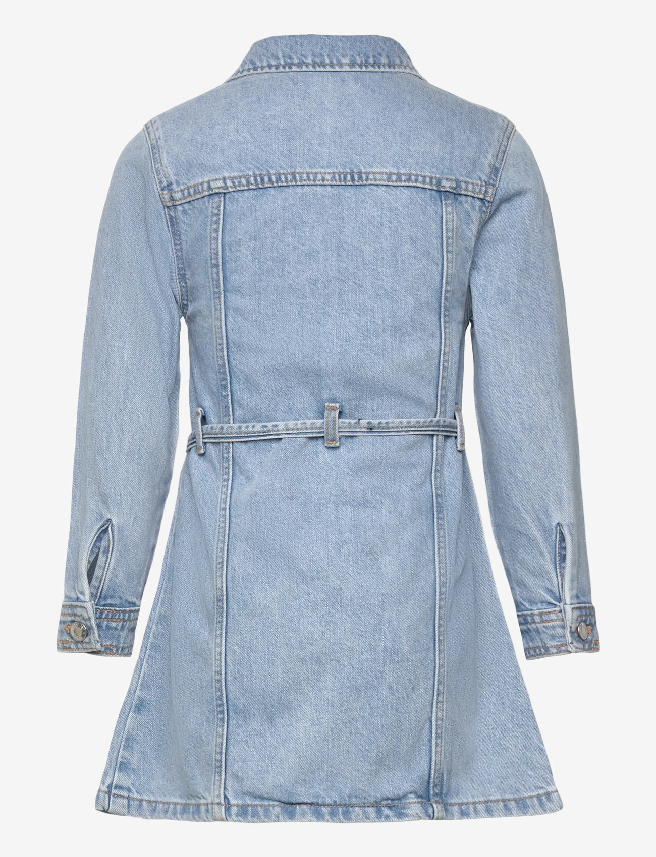 Mango - Knot denim dress - långärmade vardagsklänningar - open blue - 2