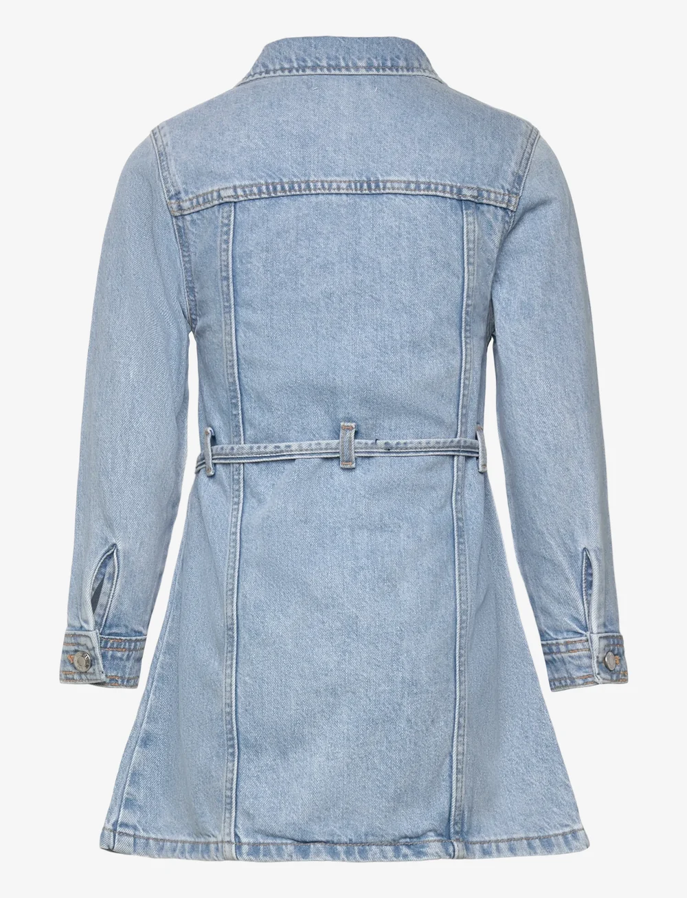 Mango - Knot denim dress - langärmelige freizeitkleider - open blue - 2