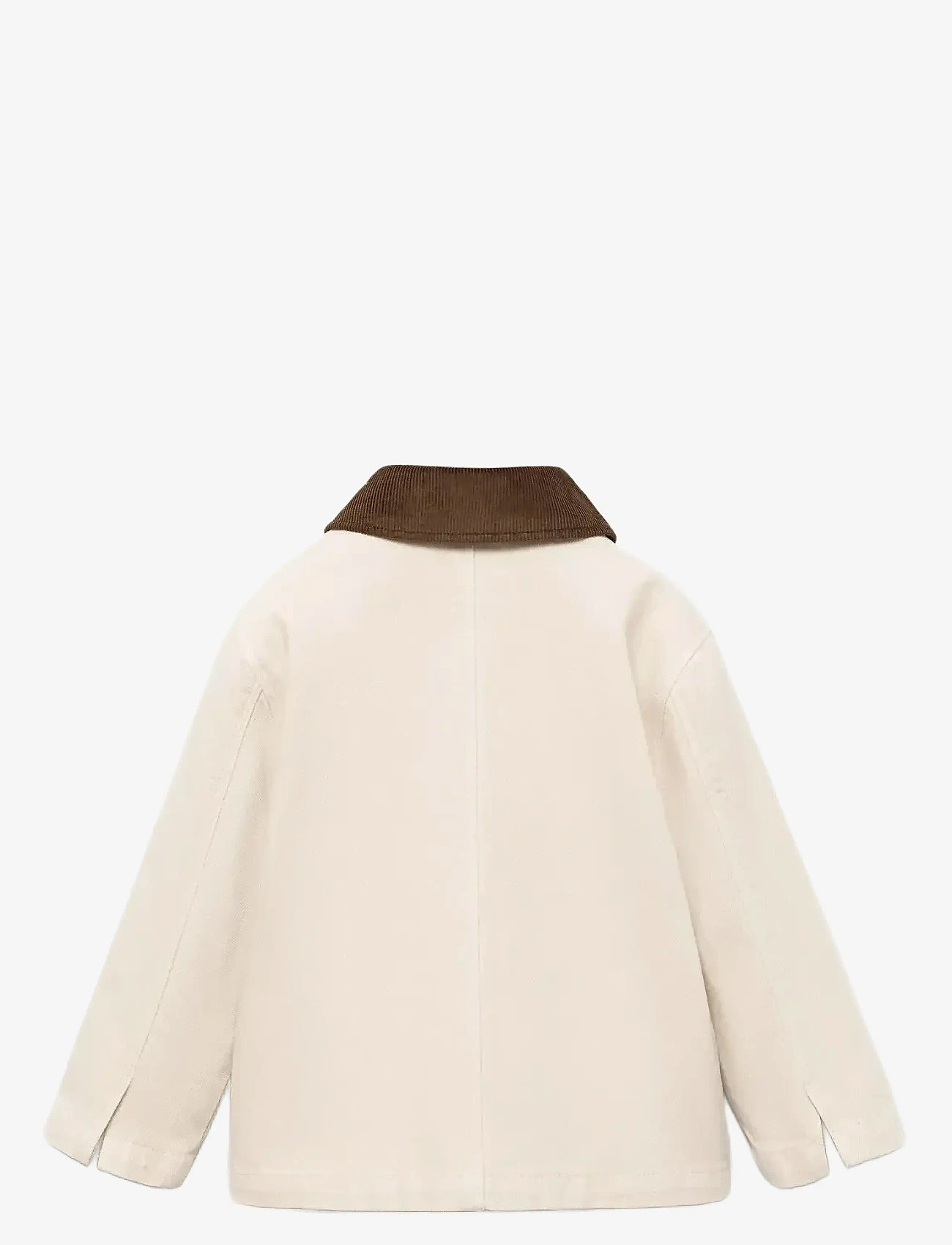 Mango - Denim parka with contrasting collar - jacken & mäntel - lt pastel brown - 1